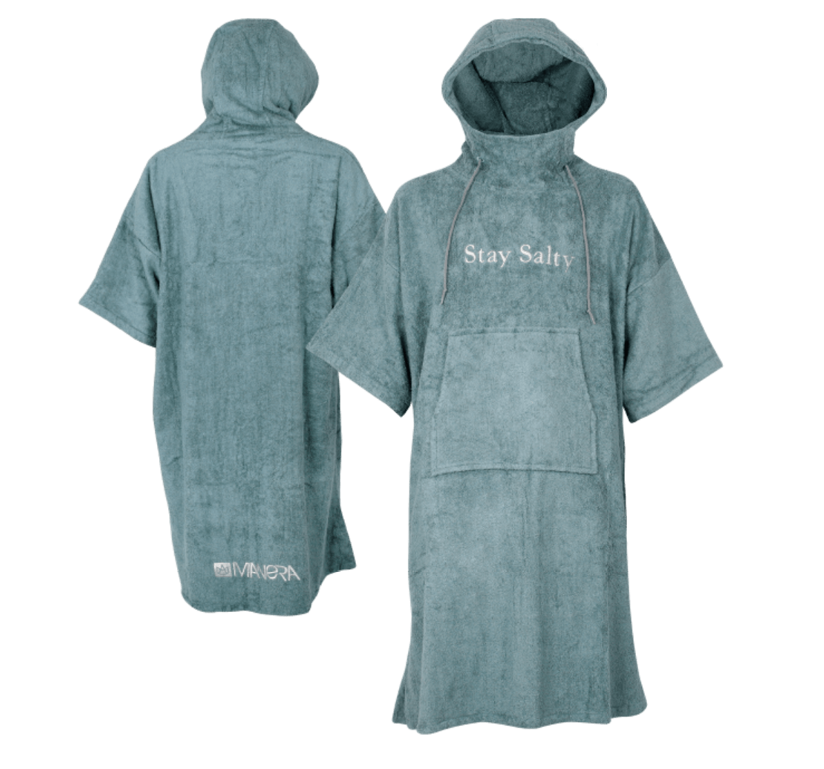 Manera BAMBOO PONCHO - STEEL hooded towel
