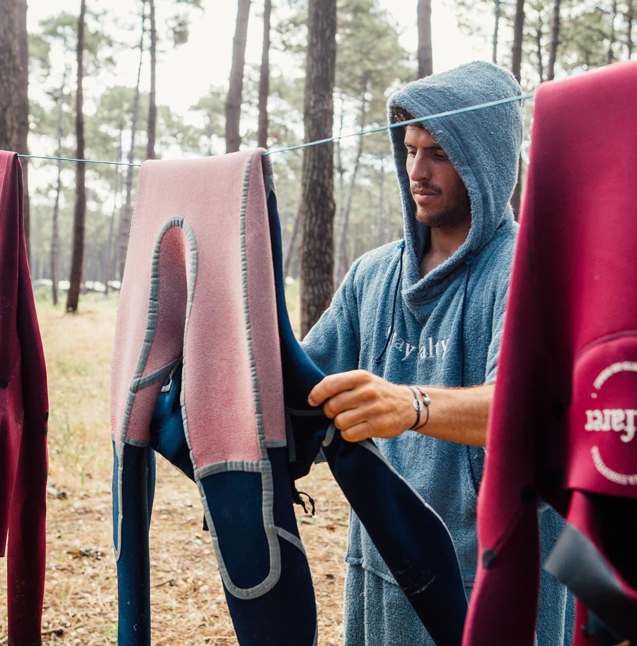 BAMBOO PONCHO - STEEL wetsuit