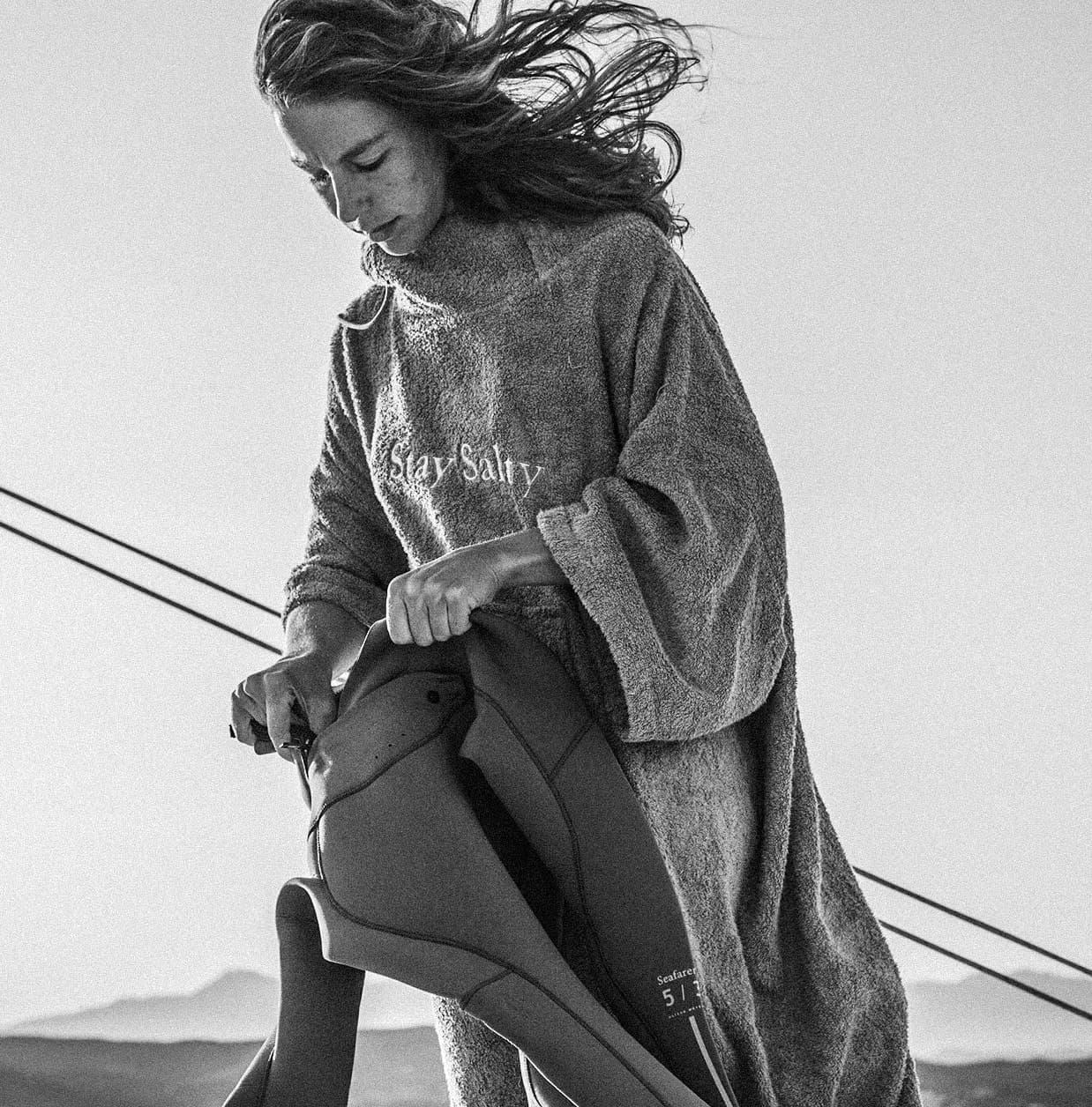 BAMBOO PONCHO - STEEL wind