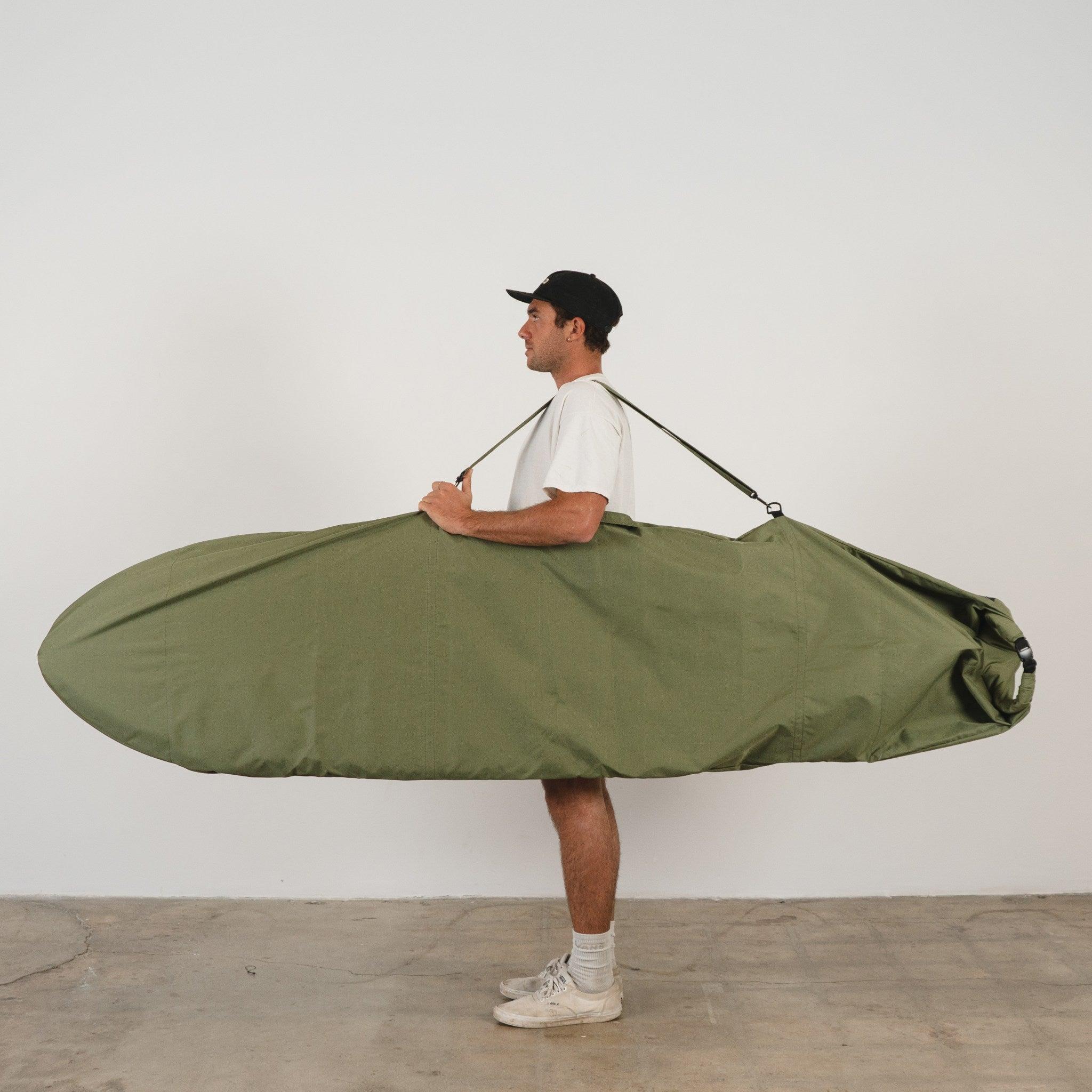 Olive Drab Canvas Surfboard Bag