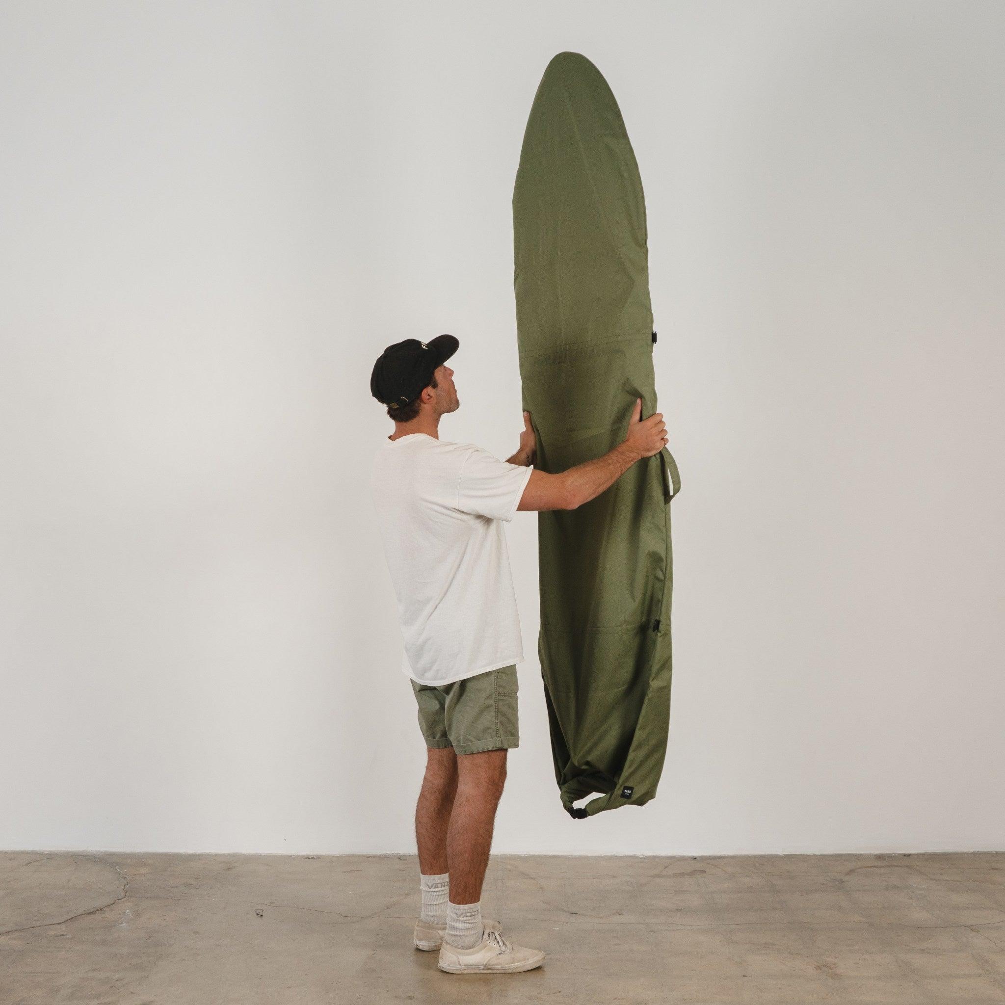Olive Drab Canvas Surfboard Bag
