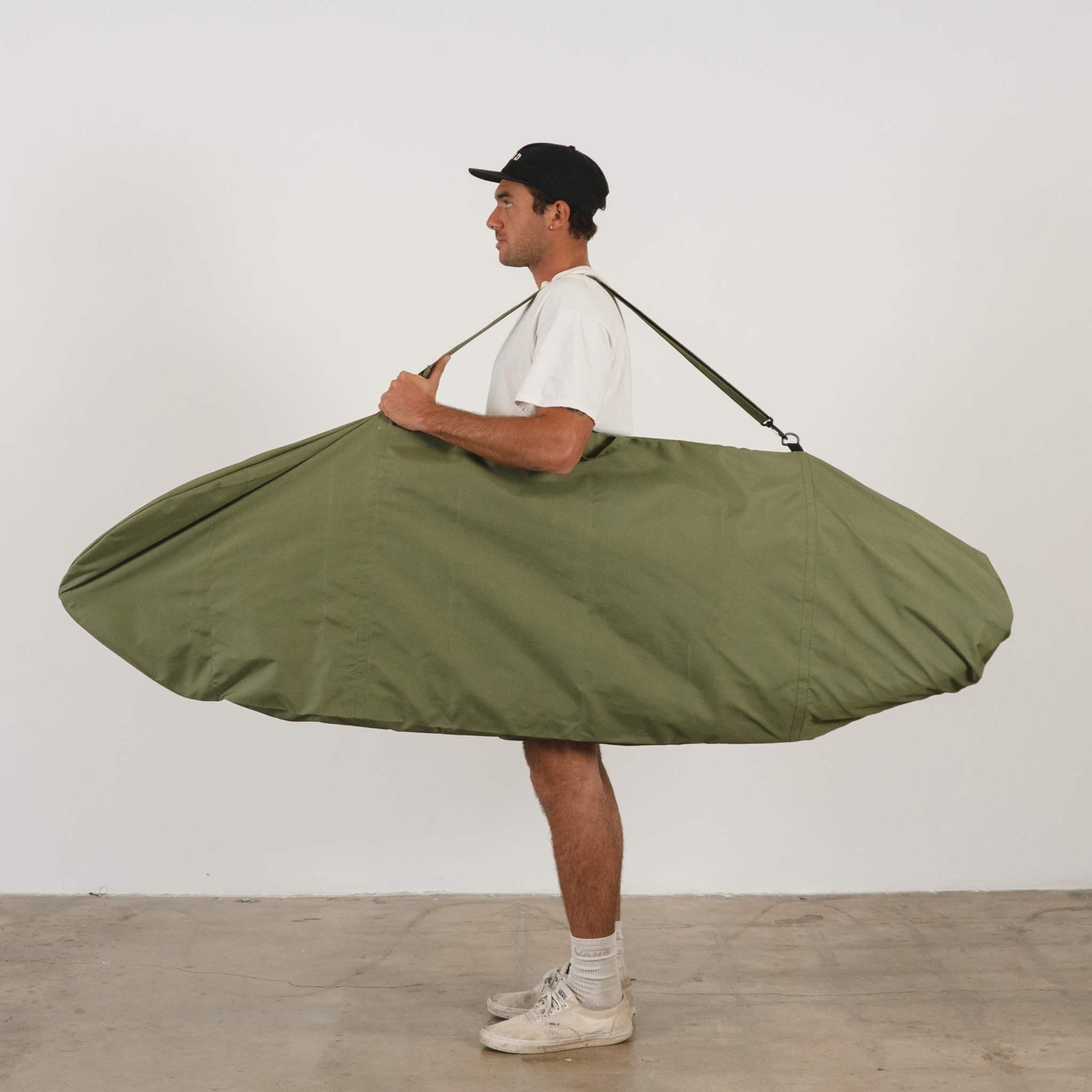 Olive Drab Canvas Surfboard Bag