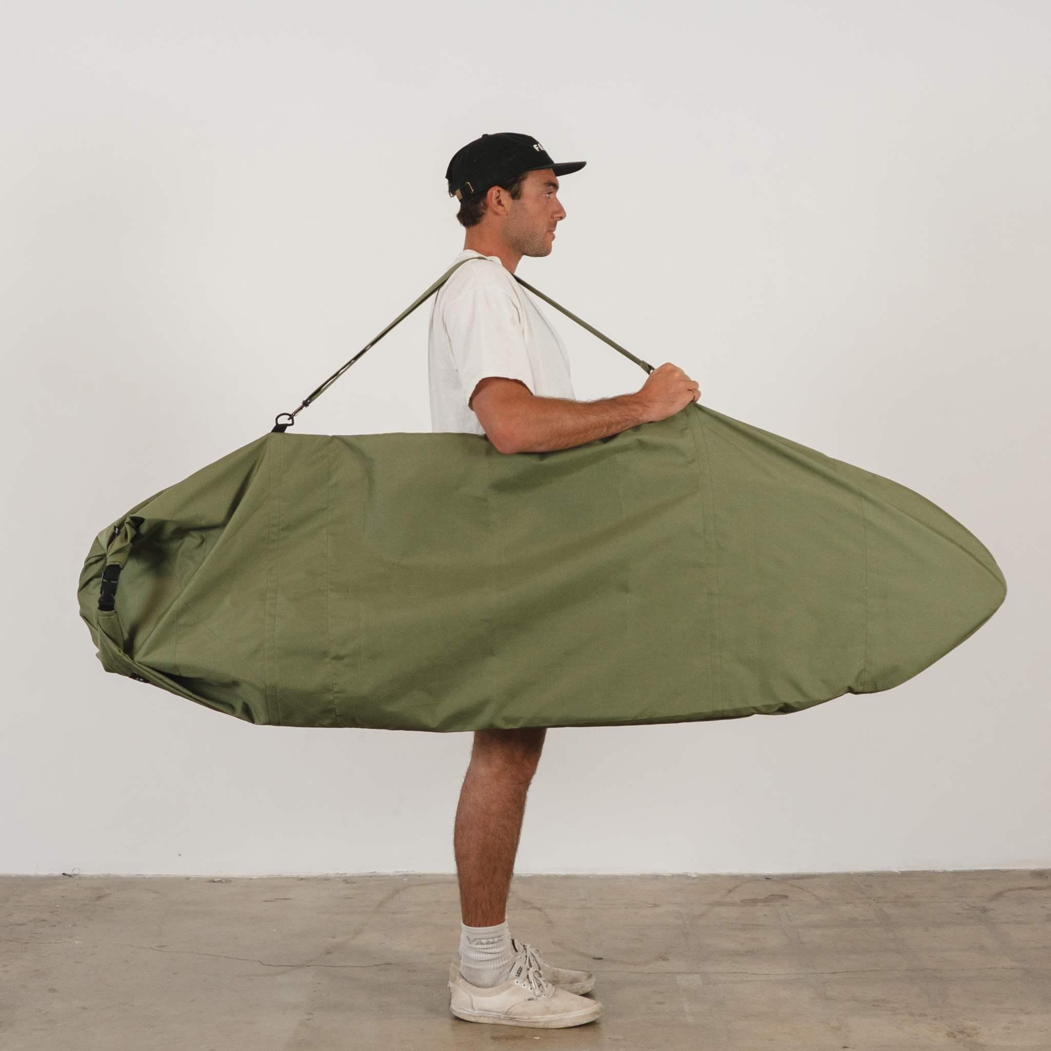 Olive Drab Canvas Surfboard Bag