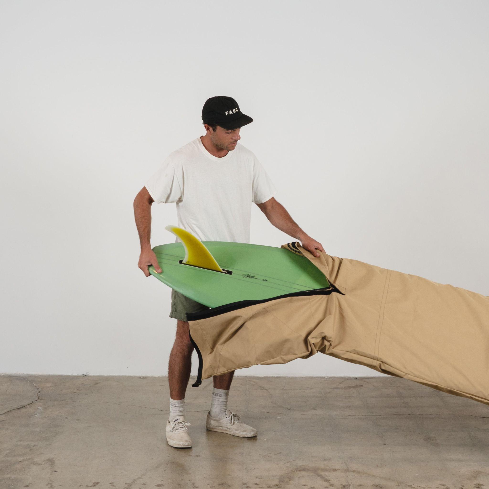 Harbor Tan Canvas Surfboard Bag