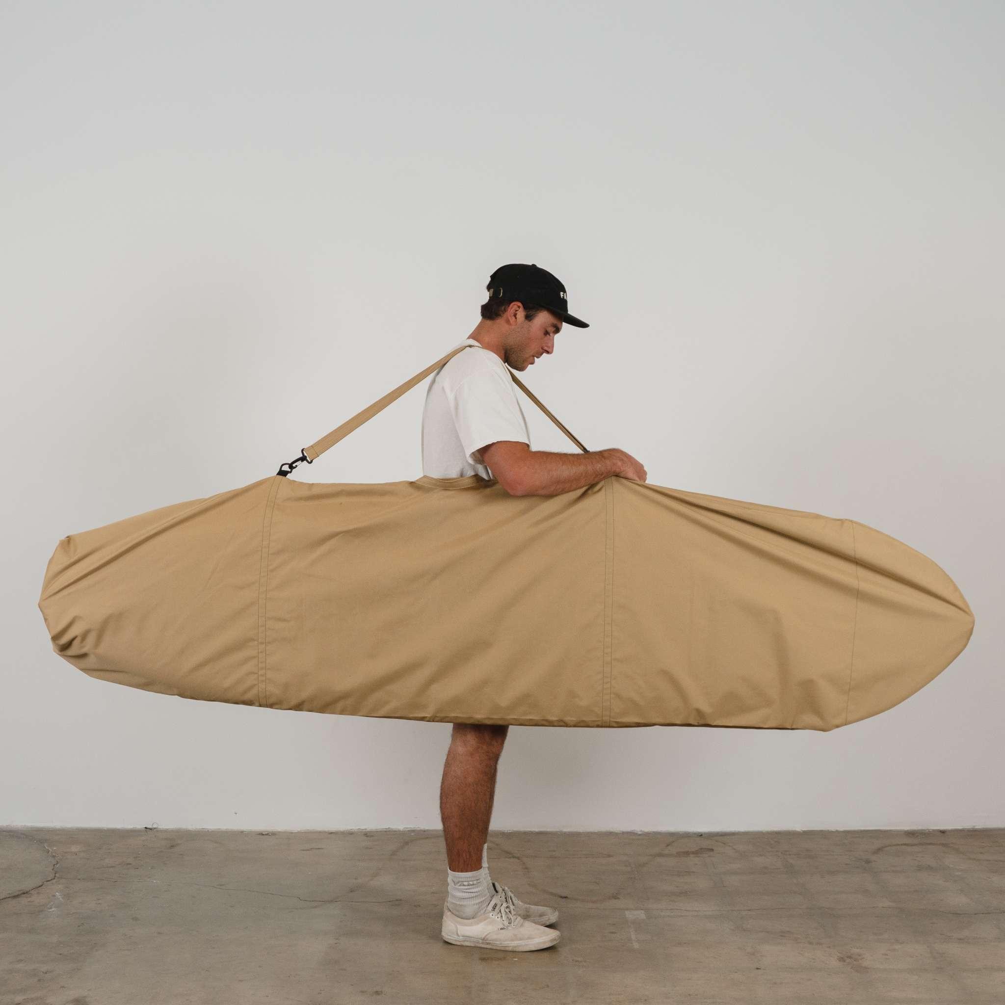 Harbor Tan Canvas Surfboard Bag
