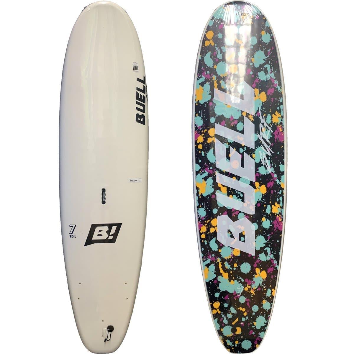 Foamie Surfboard 7'0 - White/Blue Splatter