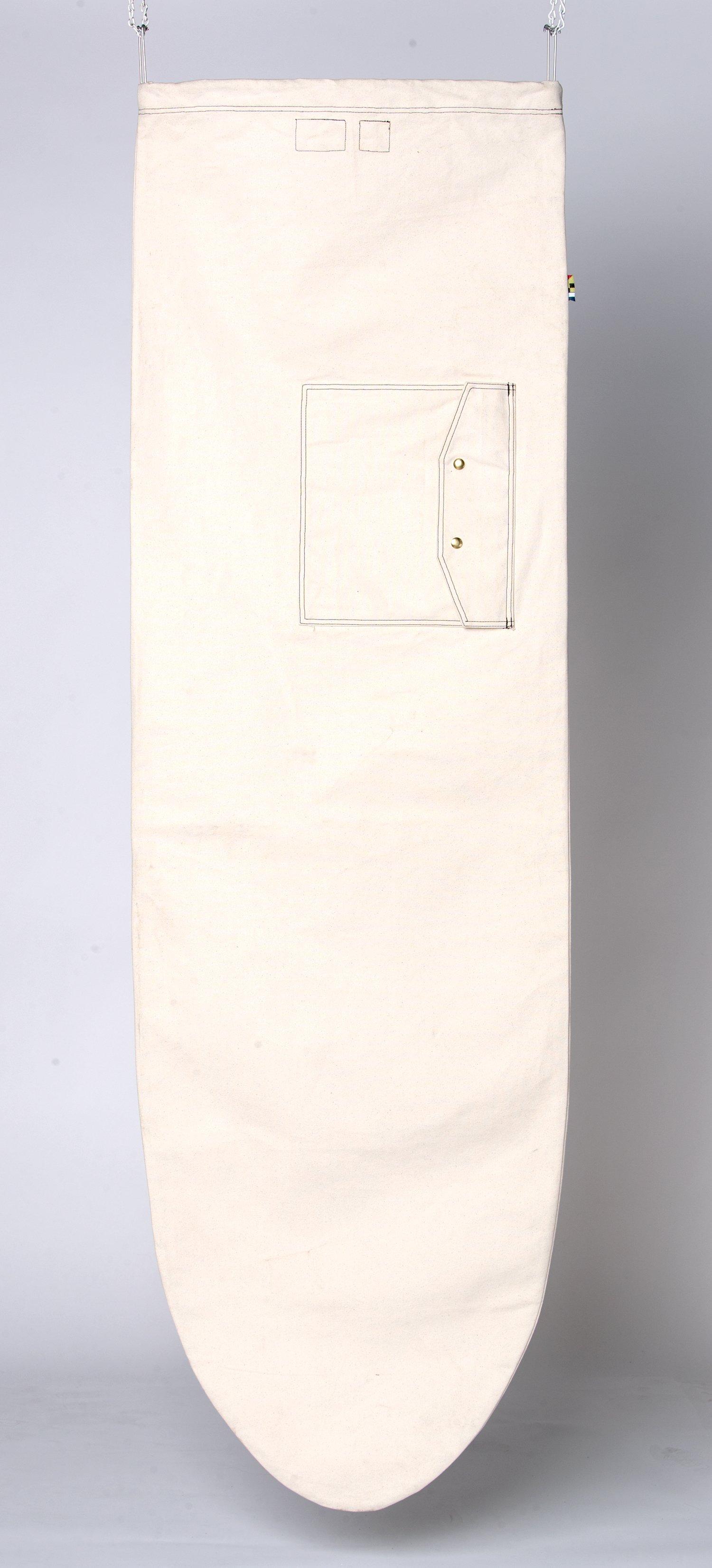 Ola Canvas Round Nose Surfboard Bag - Natural white