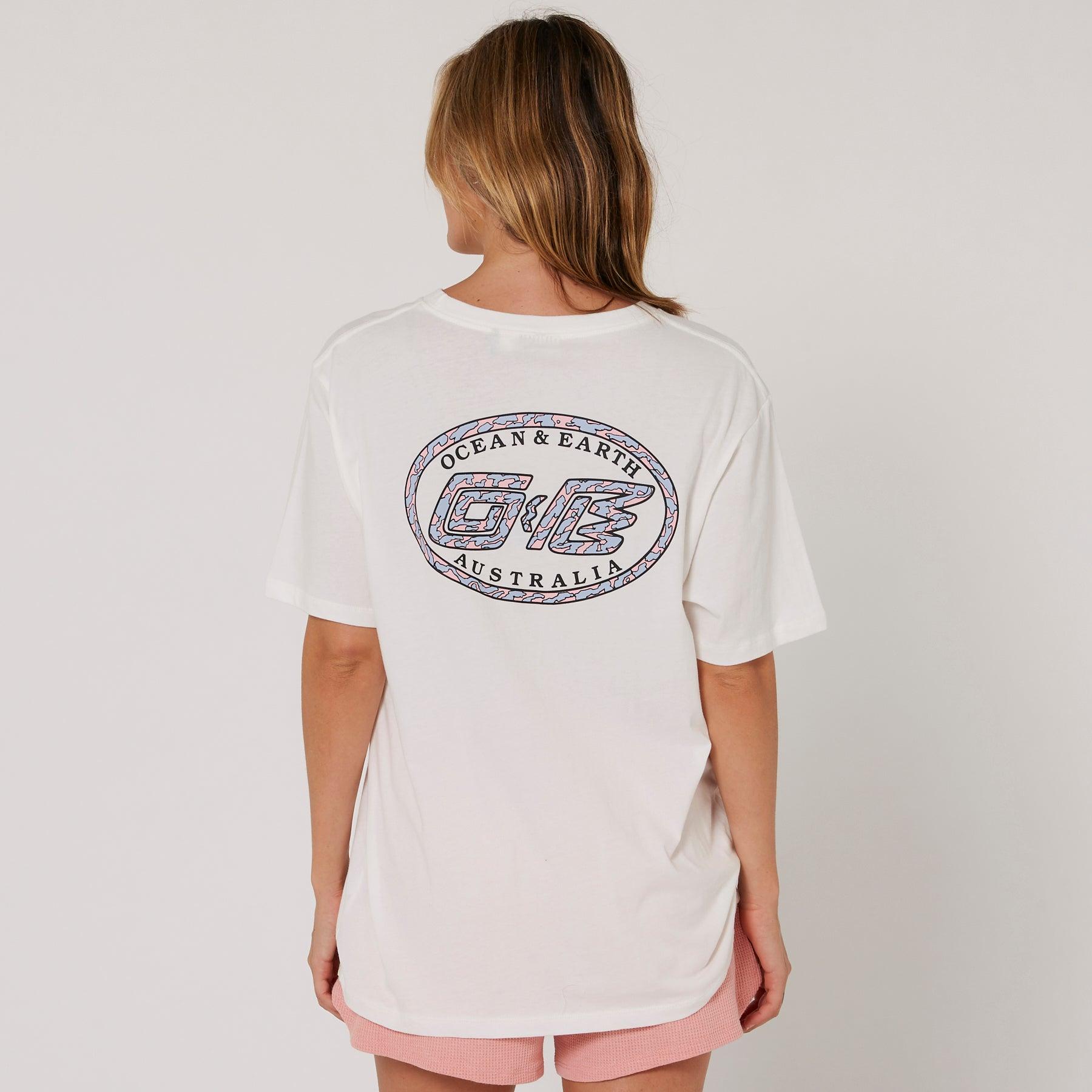 Camo Boyfriend Tee - Vintage White