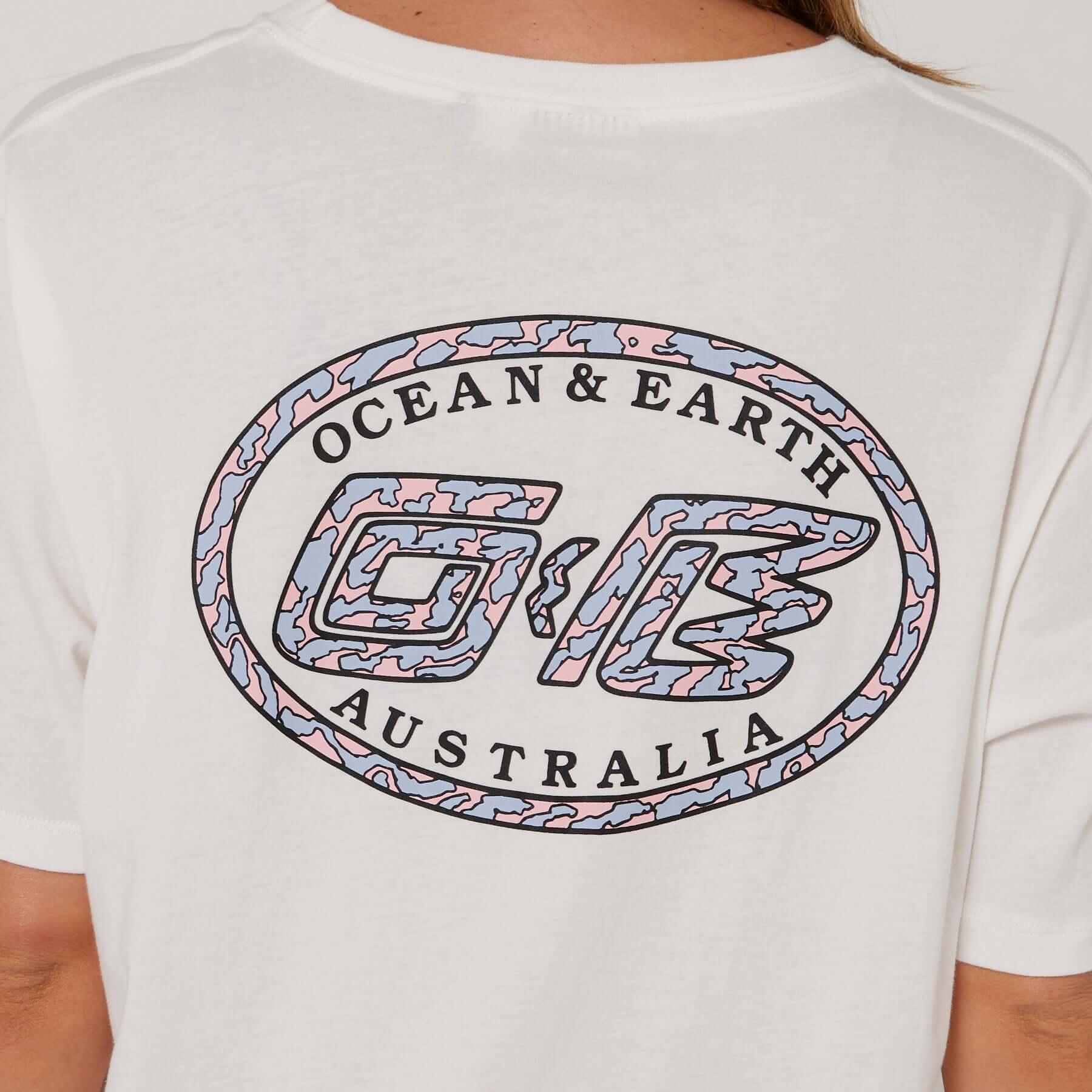 Camo Boyfriend Tee - Vintage White