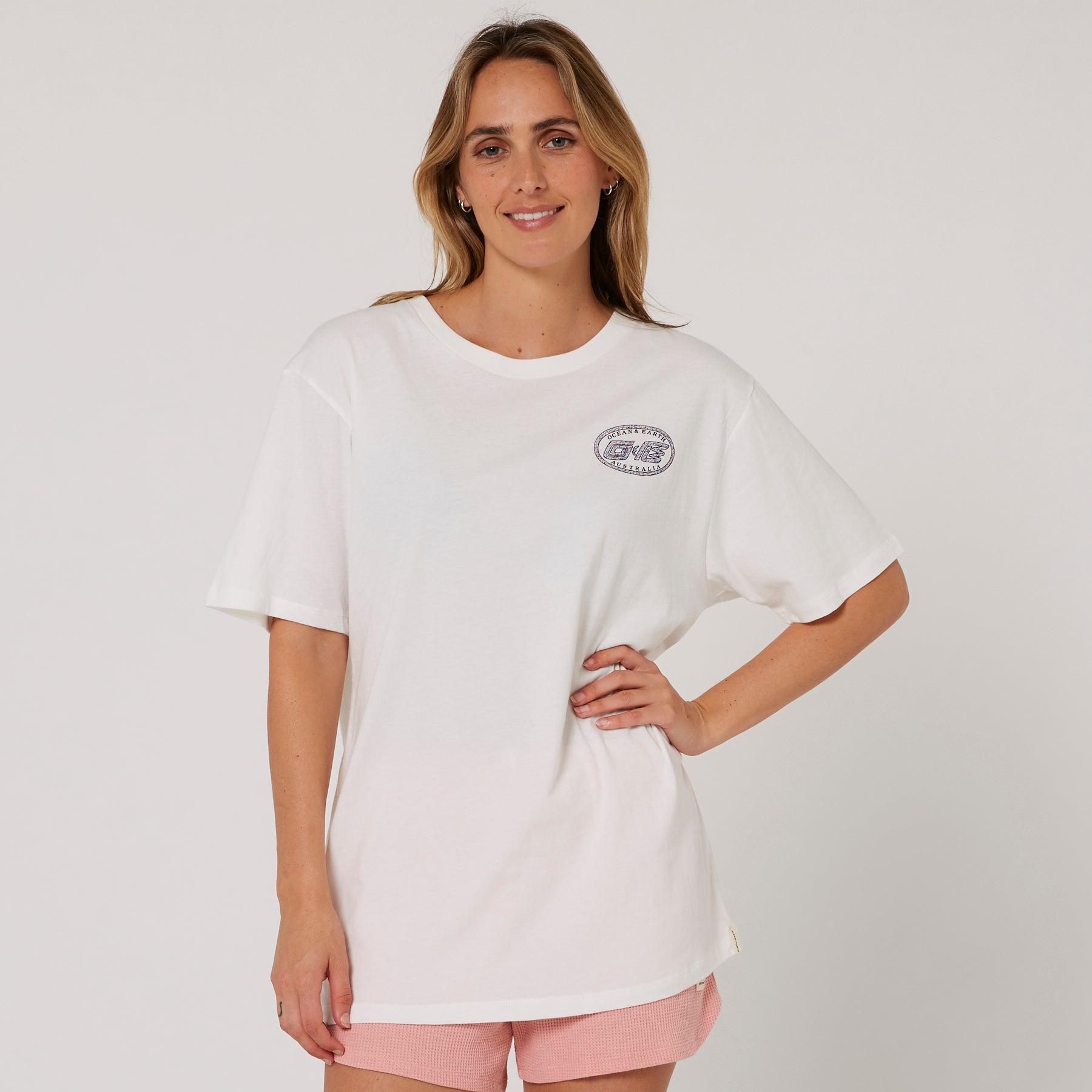 Camo Boyfriend Tee - Vintage White