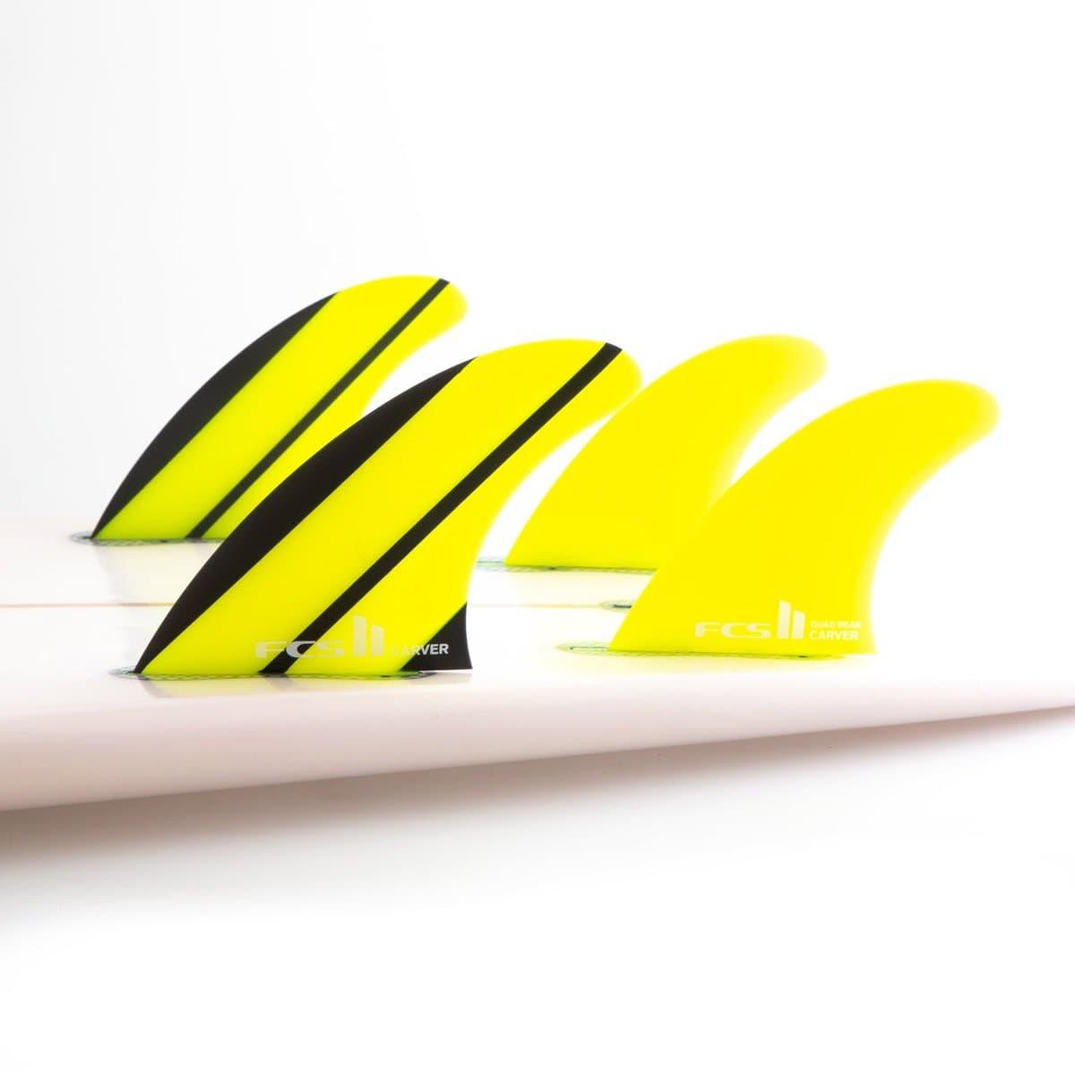 FCS Carver NG Small Quad Rear/Side Bite Fins - Acid Surboard Fin