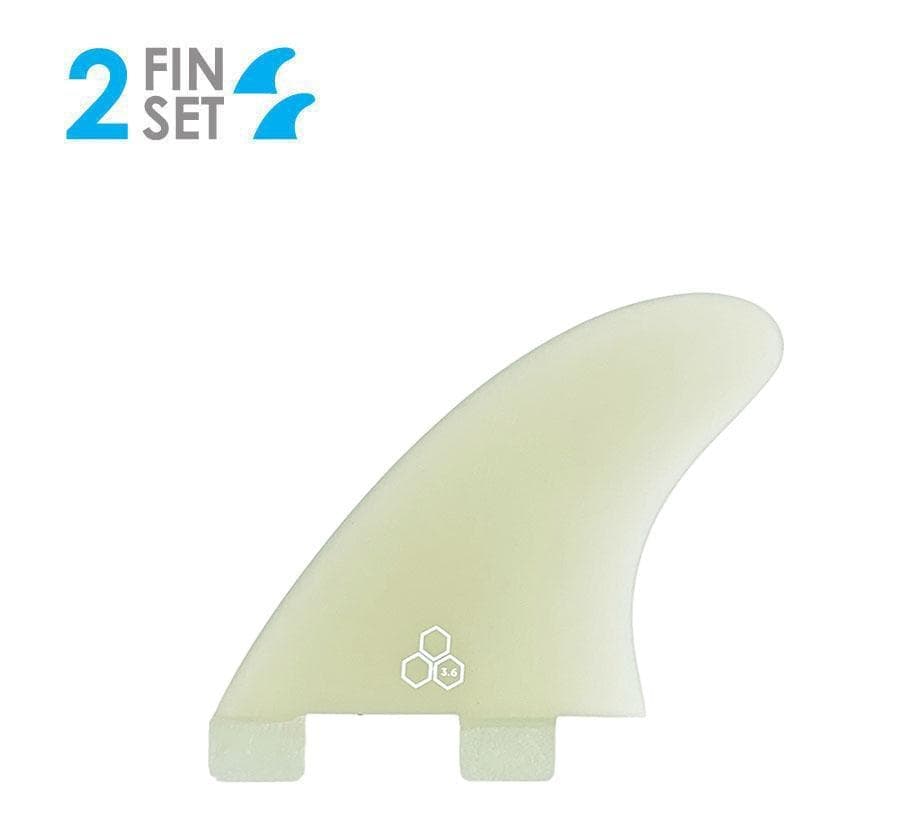 True Ames CI Side Bites 3.6" Surfboard Fins - Clear (FCS) 2 fin set