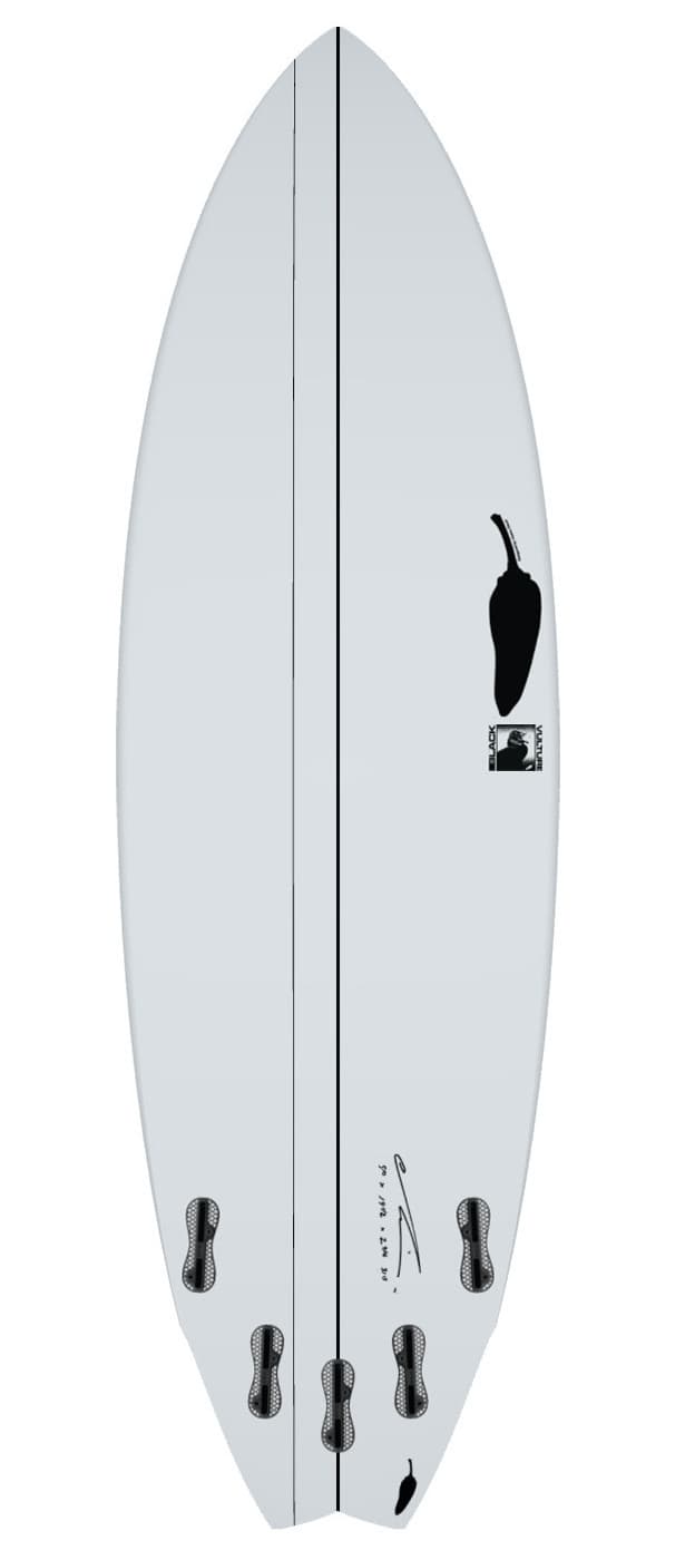 Chilli Black Vulture Surfboard bottom