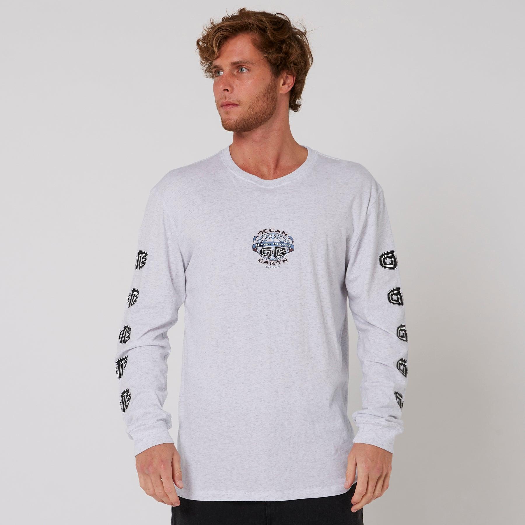 Clean Planet L/S Tee - Snow Marle