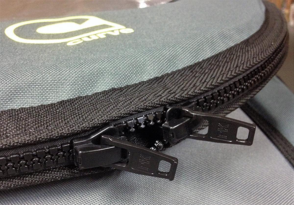 Curve Armourdillo Travel Surfboard Bag - Retro zipper
