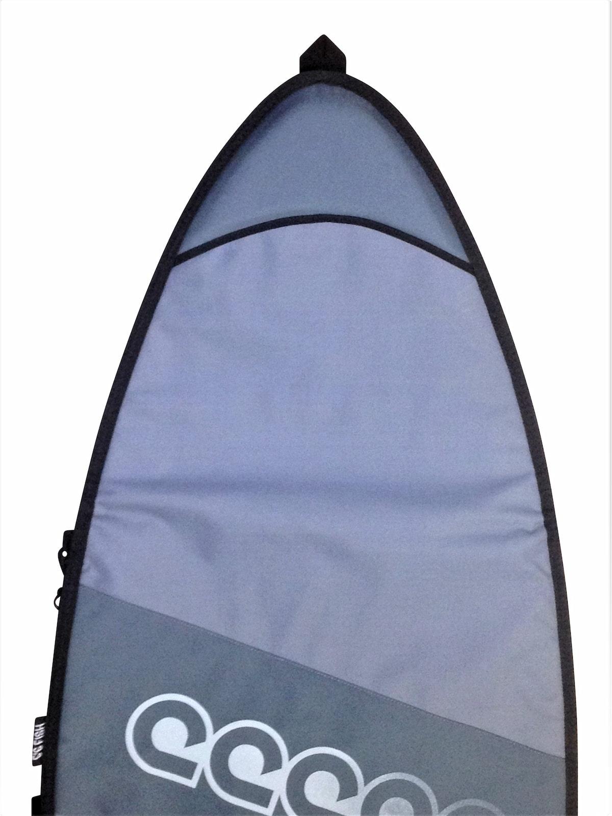 Curve Travel Fish Surfboard Bag nose top