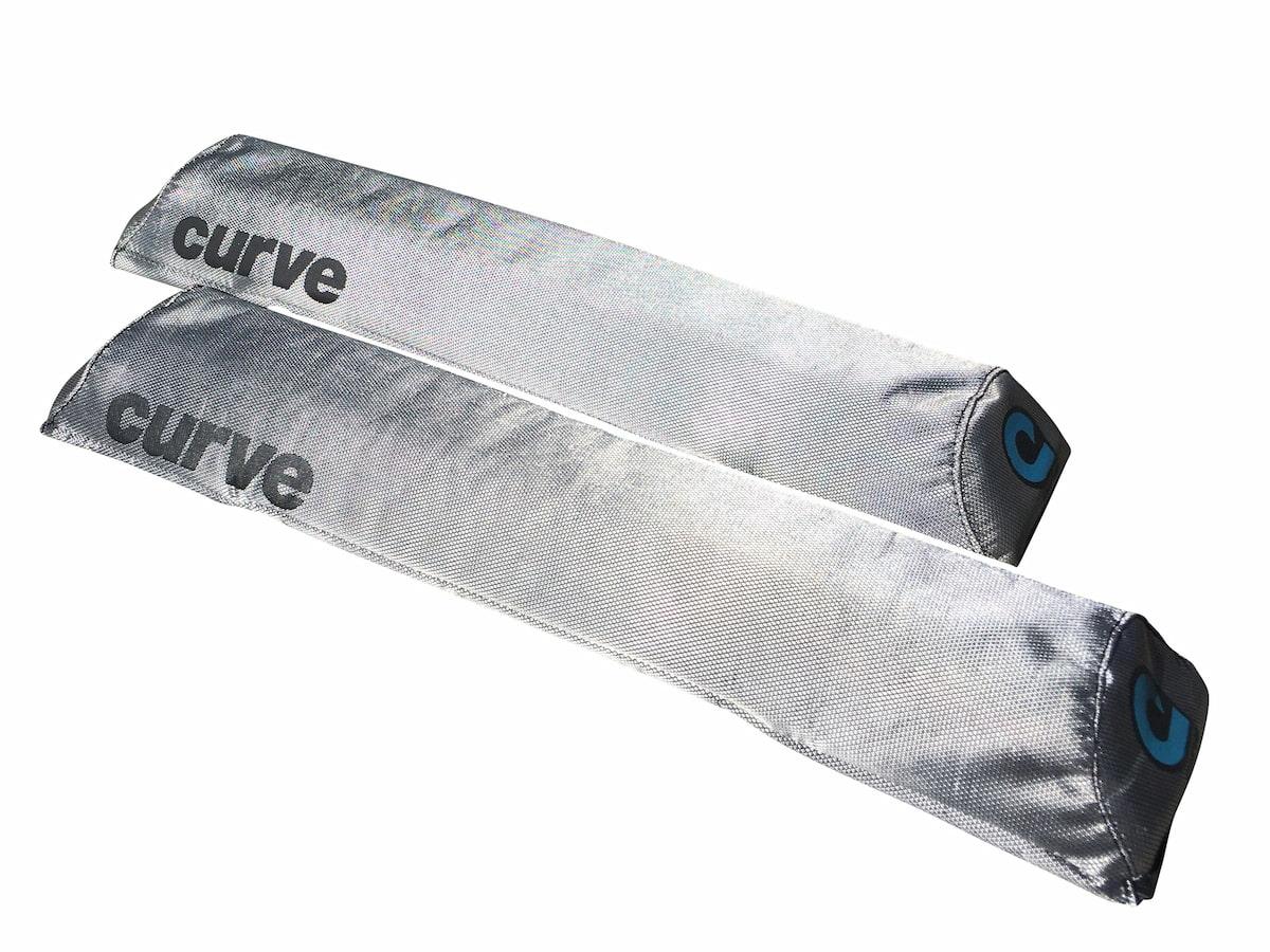 Curve Surfboard Roof Rack Pads Aero - Silver - Double 28"