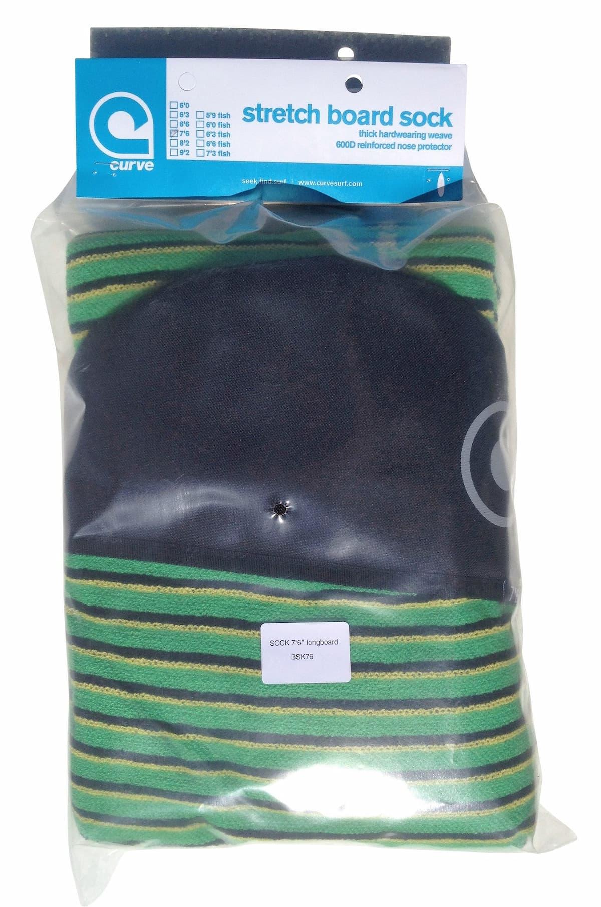 Curve Surf Board Sock - Green Horizon in packaging