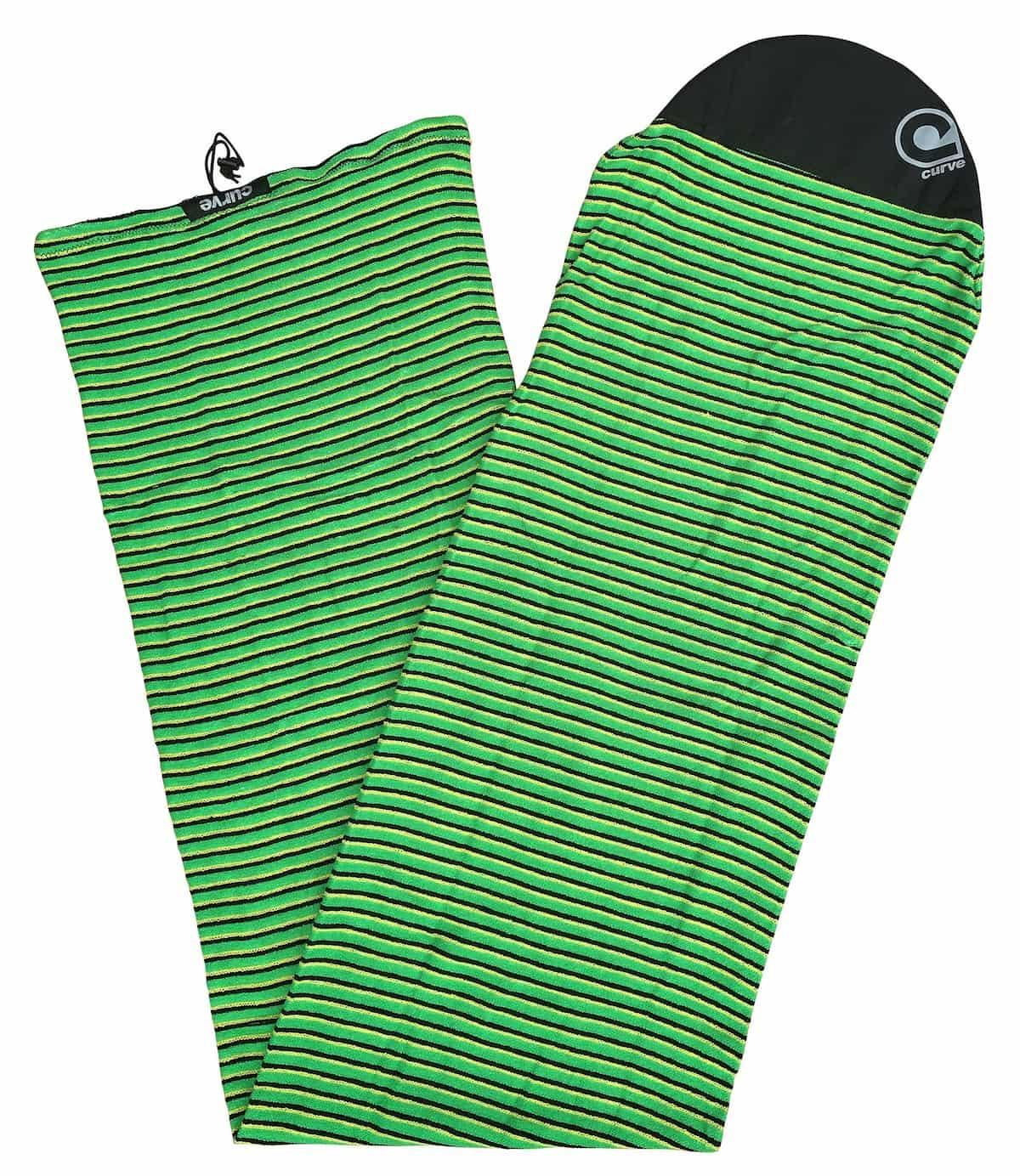 Curve Surf Board Sock - Longboard Green Horizon round nose