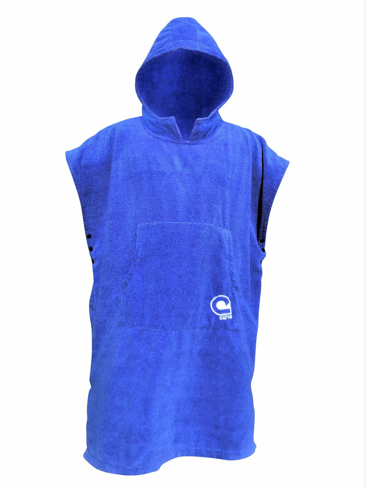 Curve Surf Poncho Towel - Microfiber Blue front