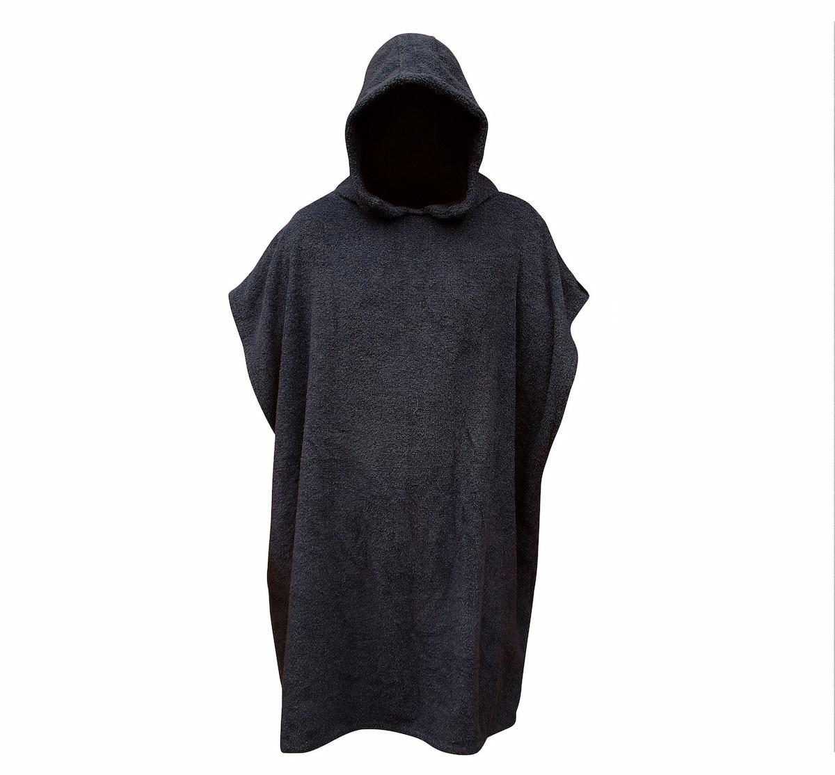 Curve Surf Poncho Towel - MicrofiberBlack front