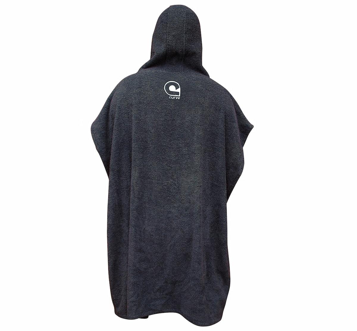 Curve YinYang Surf Poncho Towel Black back