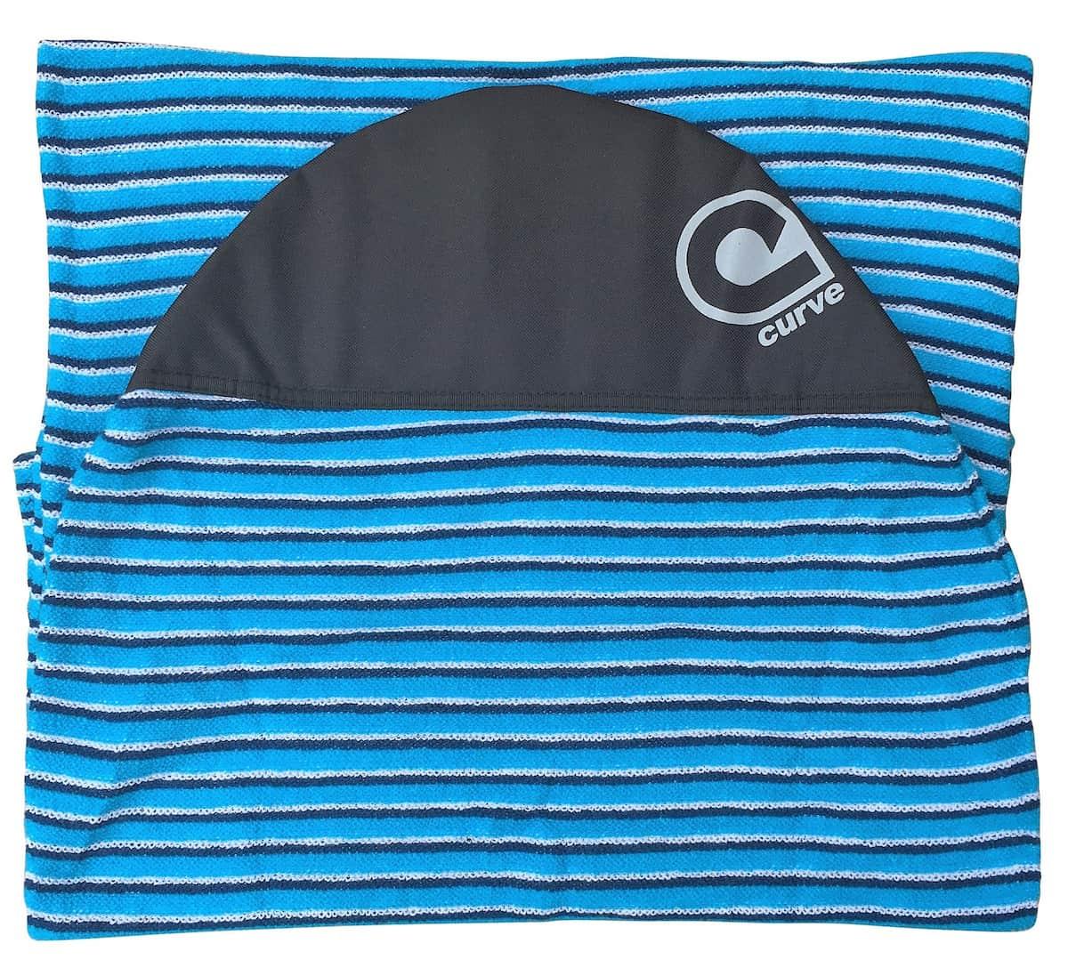 Curve Longboard Surfboard Sock - Blue Horizon folded