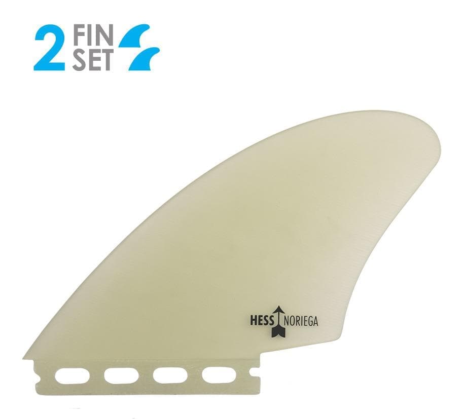 True Ames Danny Hess Noriega Twin Surfboard Fins - Clear (Future)
