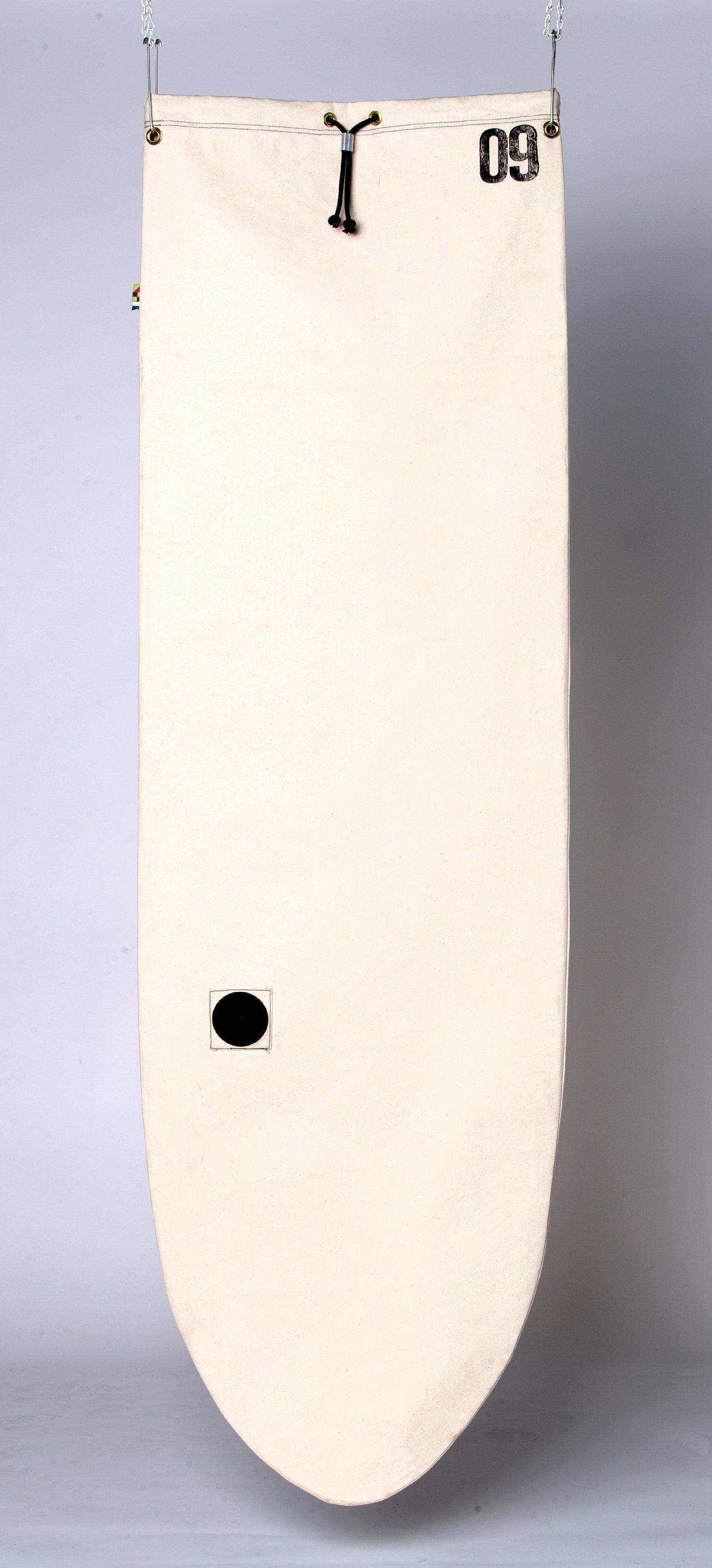 Ola Canvas Round Nose Surfboard Bag - Natural white
