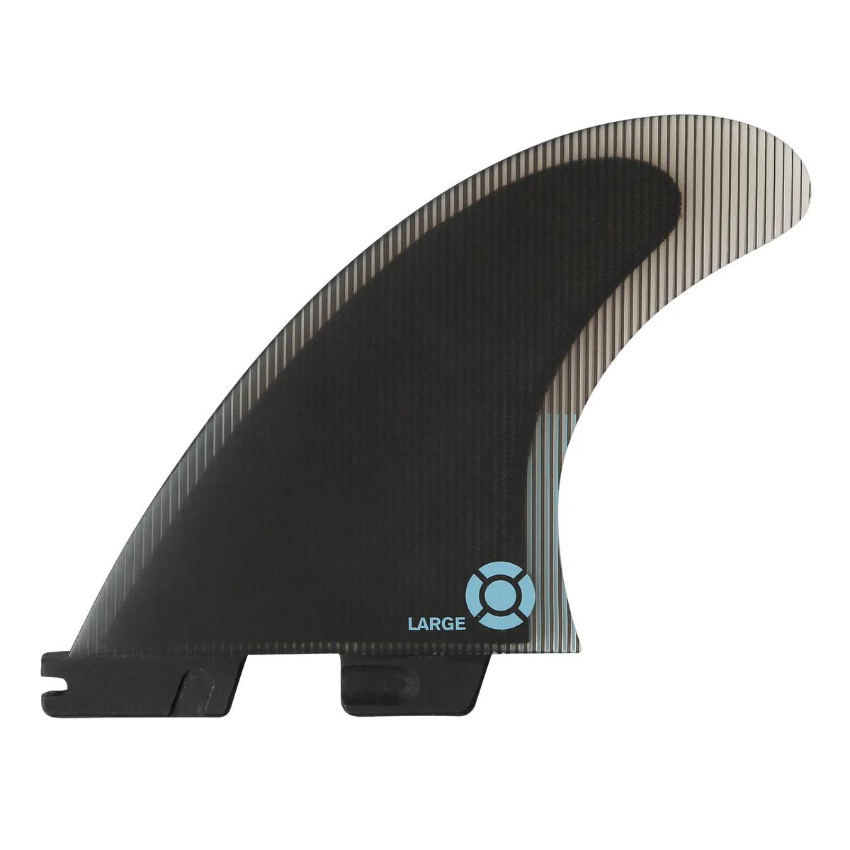 FCS II Performer PC Quad Fins - Tranquil Blue - L
