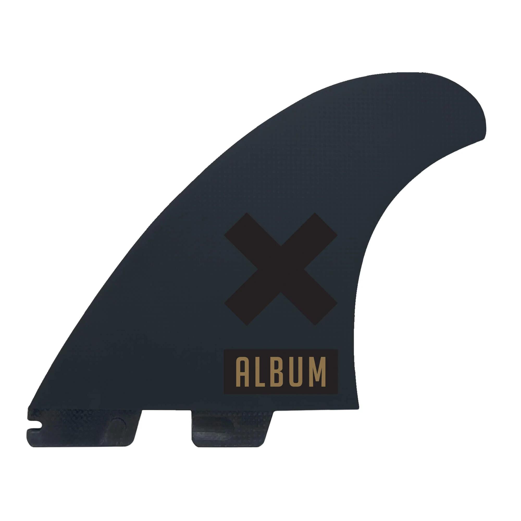 FCS II Album Twin + 1 PG Fins - Black/Gold - M-L