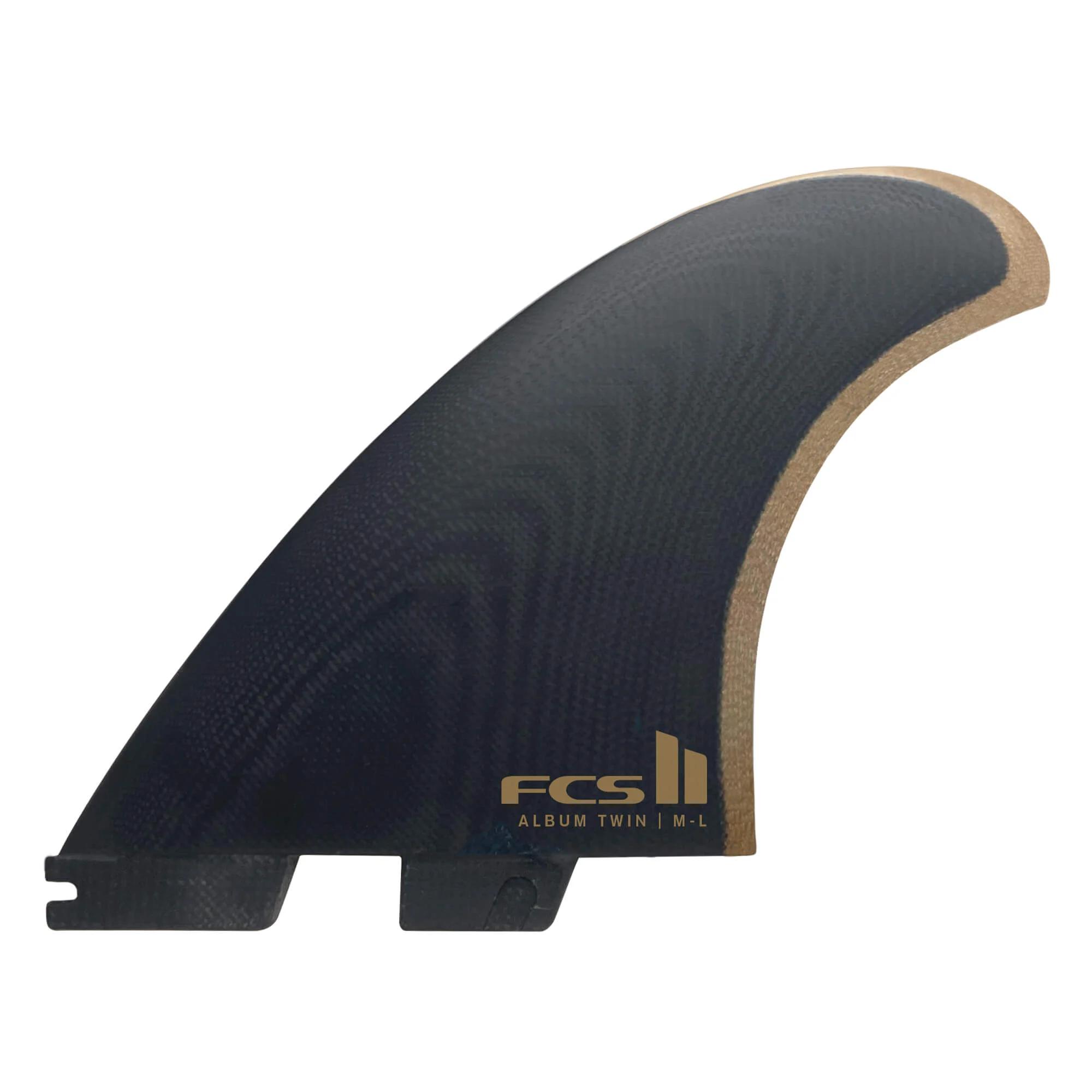 FCS II Album Twin + 1 PG Fins - Black/Gold - M-L