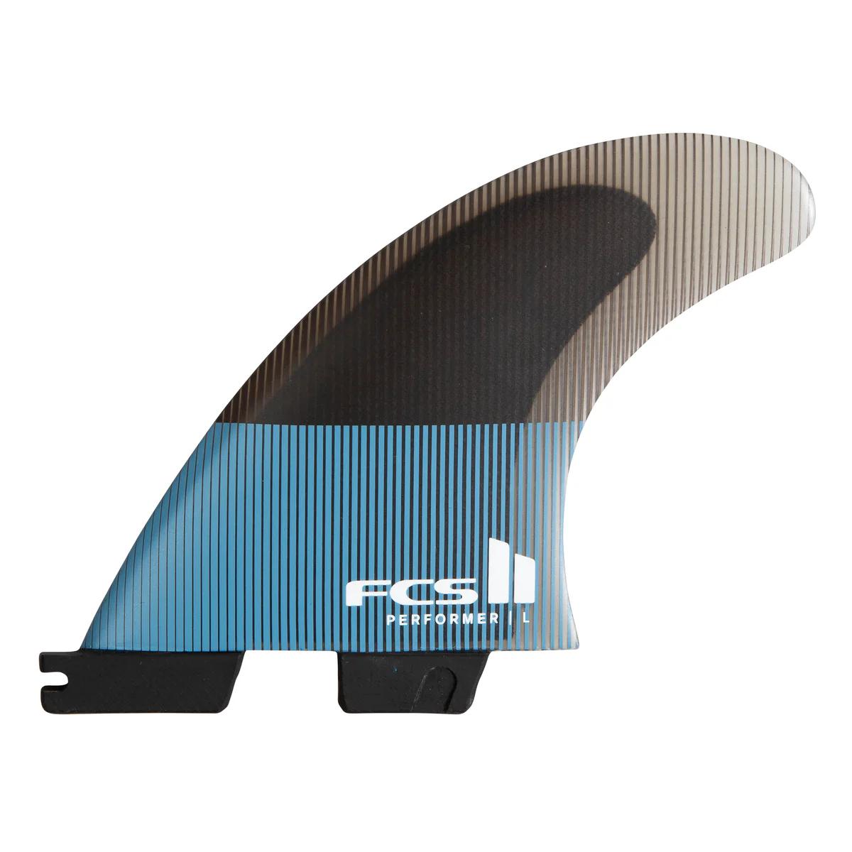 FCS II Performer PC Quad Fins - Tranquil Blue - M