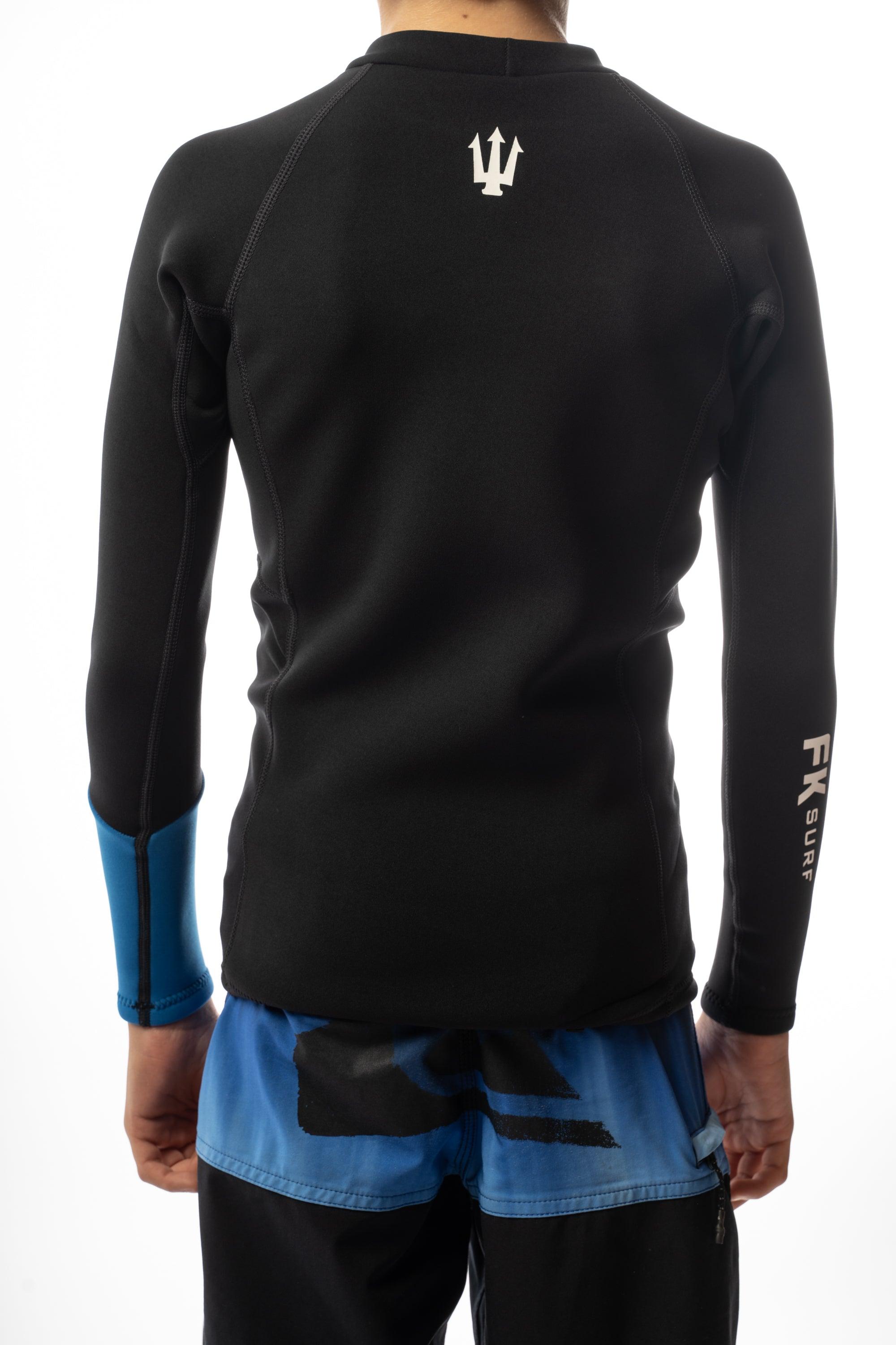 Boys X-Stretch L/S Vest - Black Blue