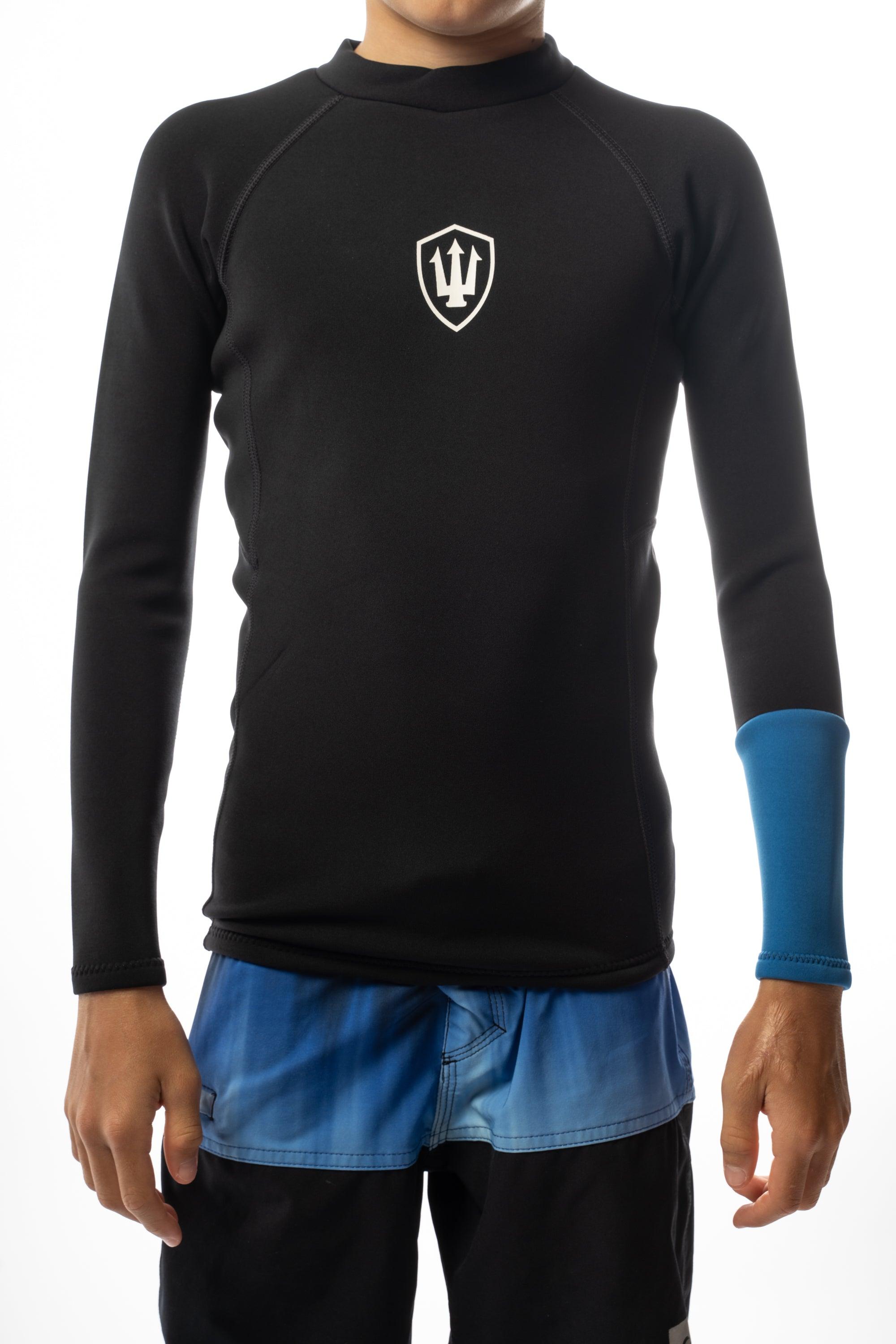 Boys X-Stretch L/S Vest - Black Blue