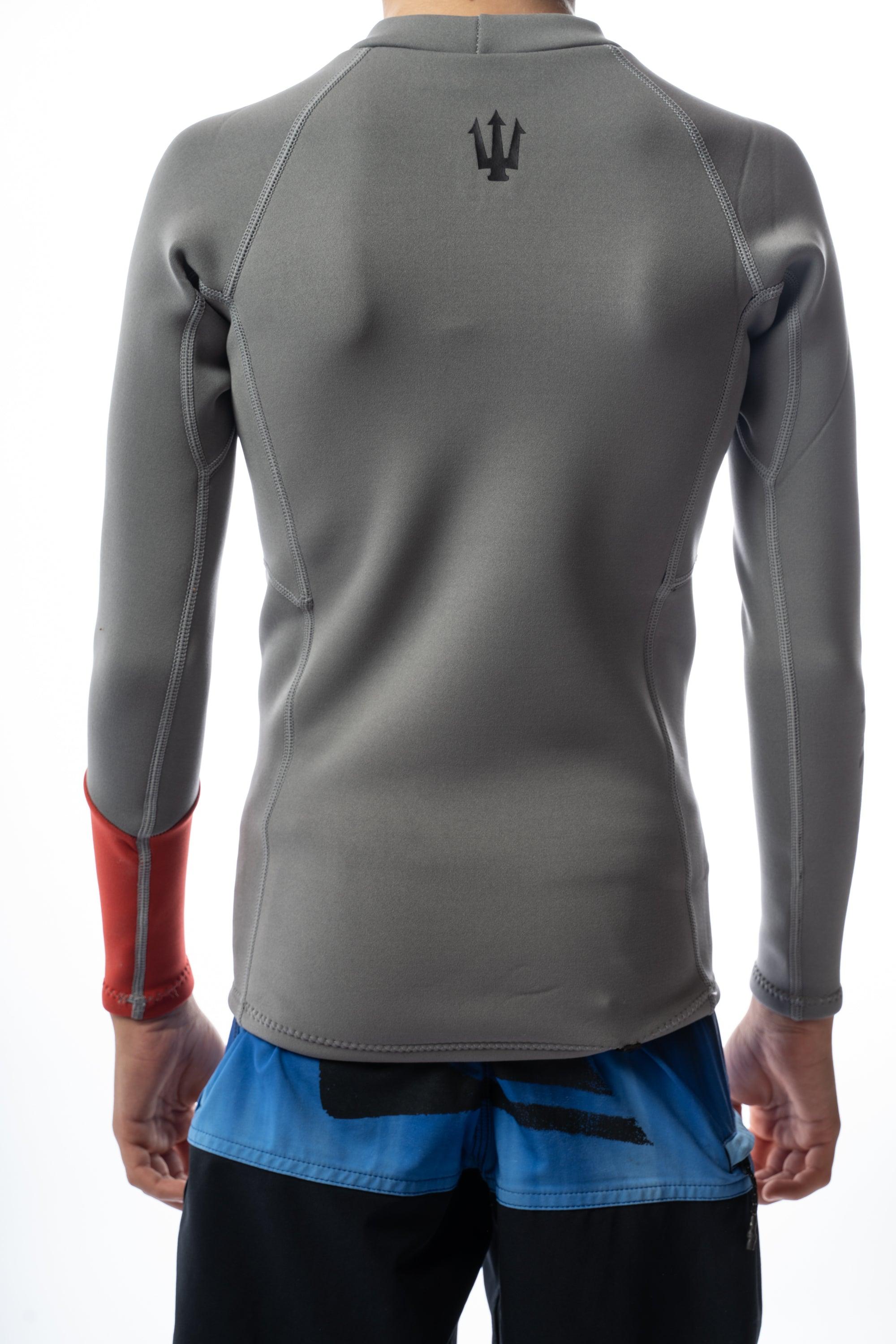 Boys X-Stretch L/S Vest - Grey Red