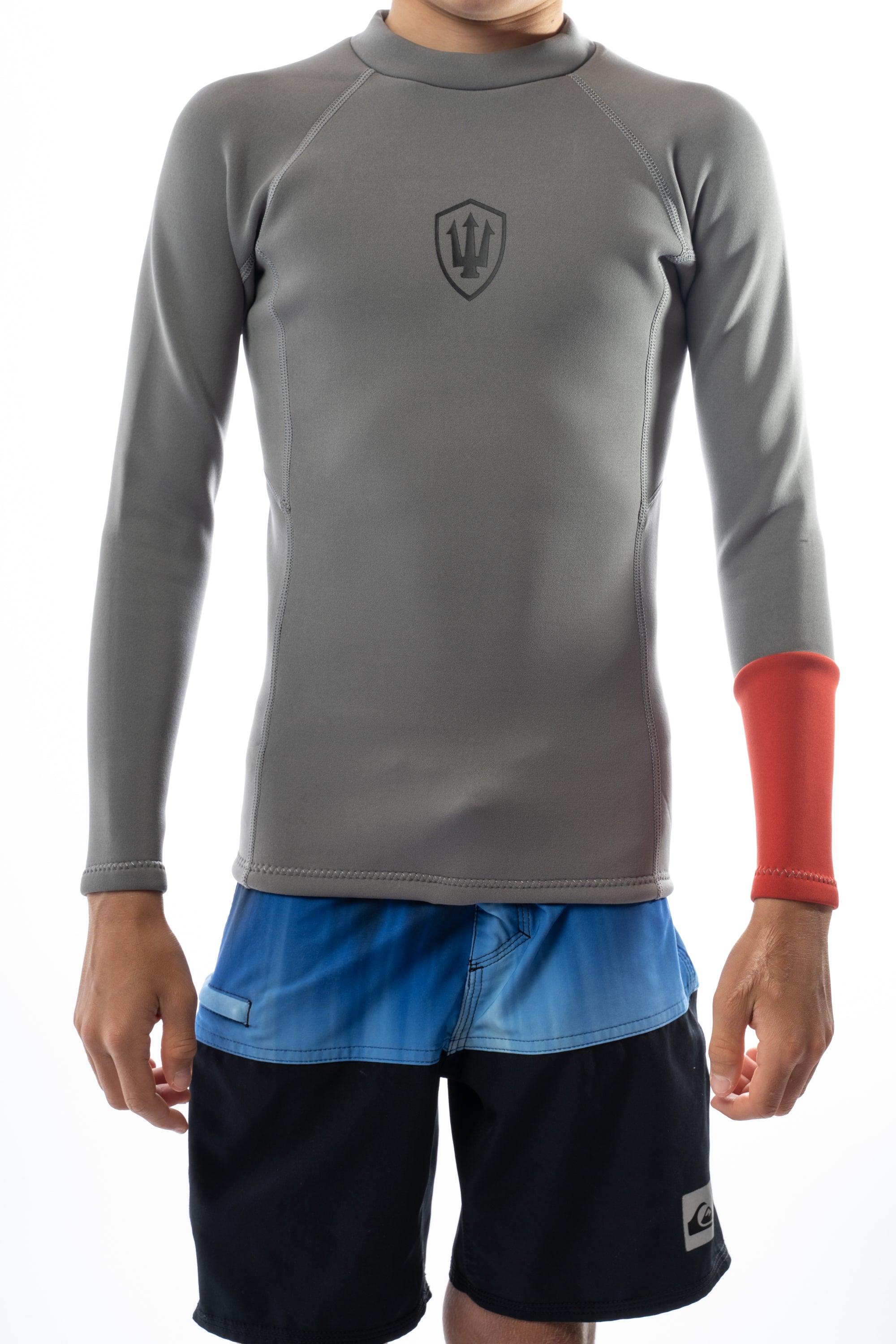 Boys X-Stretch L/S Vest - Grey Red