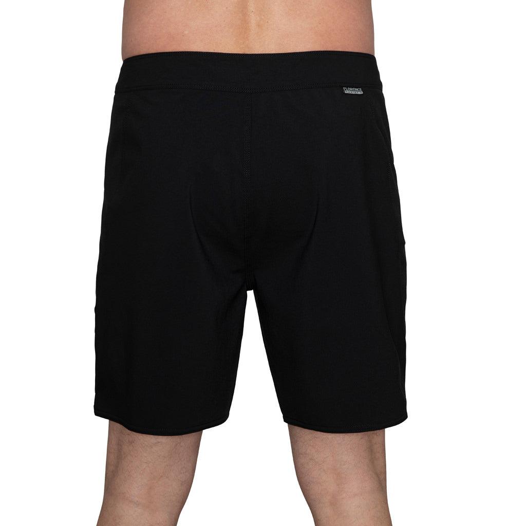 Florence Marine X Solid Boardshort - Black on model back