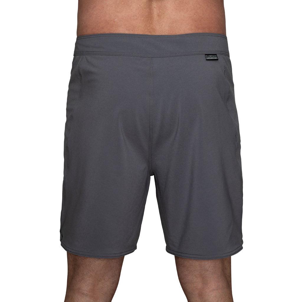 Florence Marine X Solid Boardshort - Grey on model back