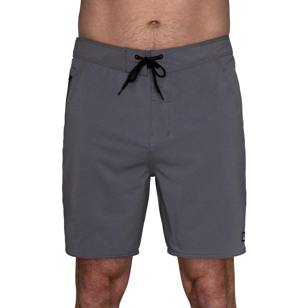 Florence Marine X Solid Boardshort - Grey on model front