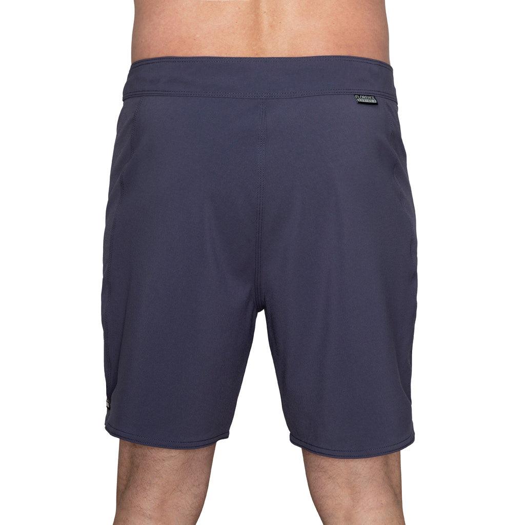 Florence Marine X Solid Boardshort - Indigo on model back
