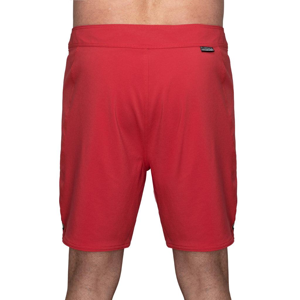 Florence Marine X Solid Boardshort - Red on model back