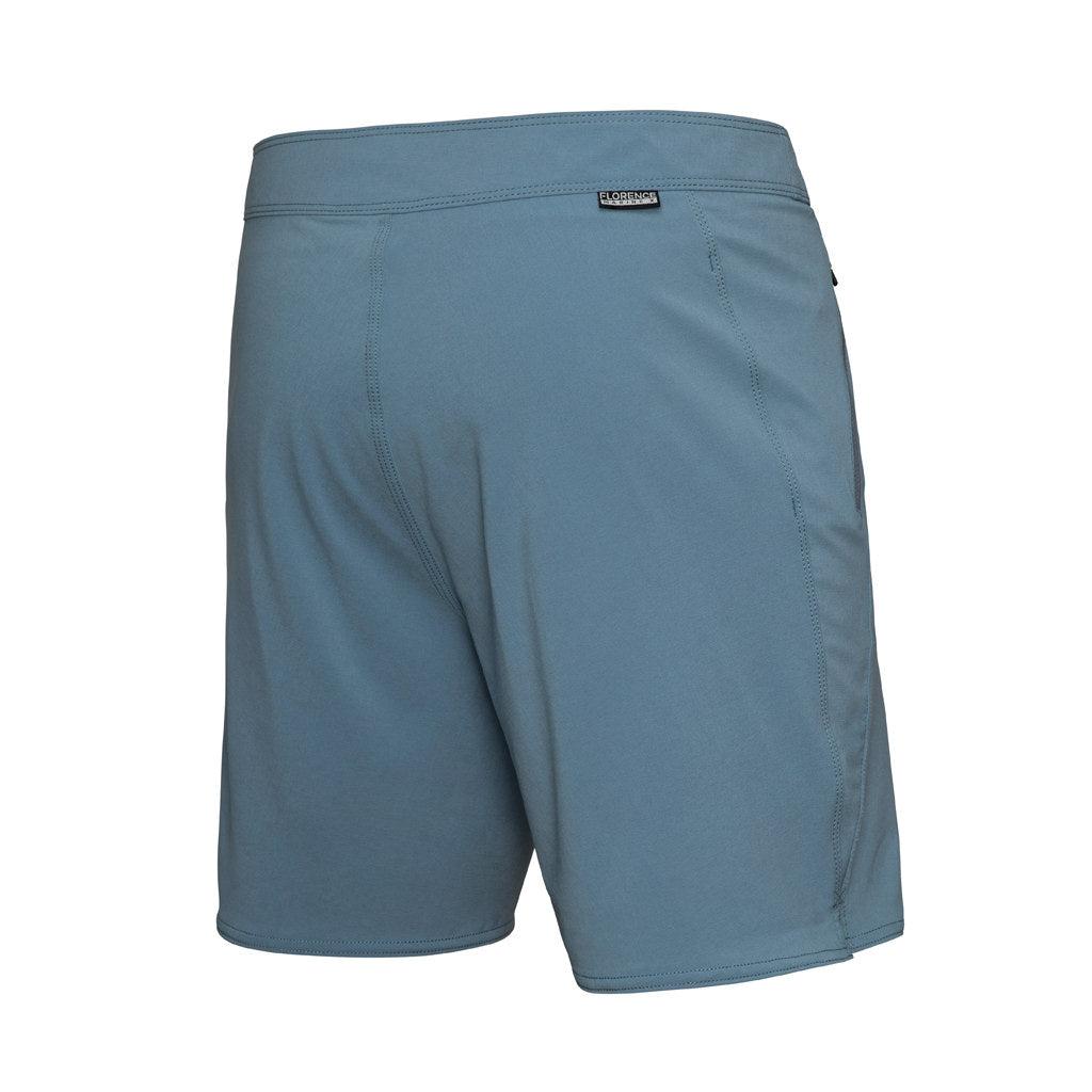 Florence Marine X Solid Boardshort - Steel Blue back