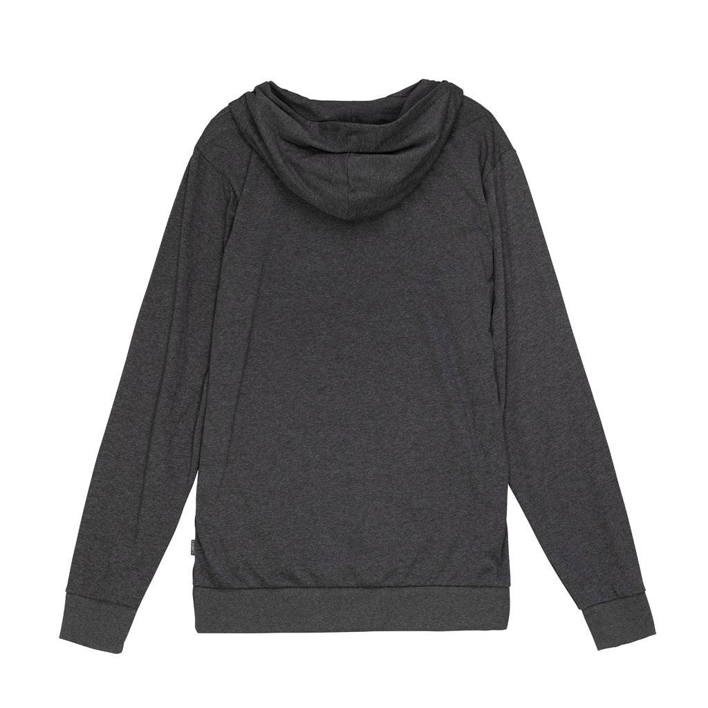 Florence Marine X Burgee Recover Hooded Long Sleeve T-shirt - Dark Heather Grey back
