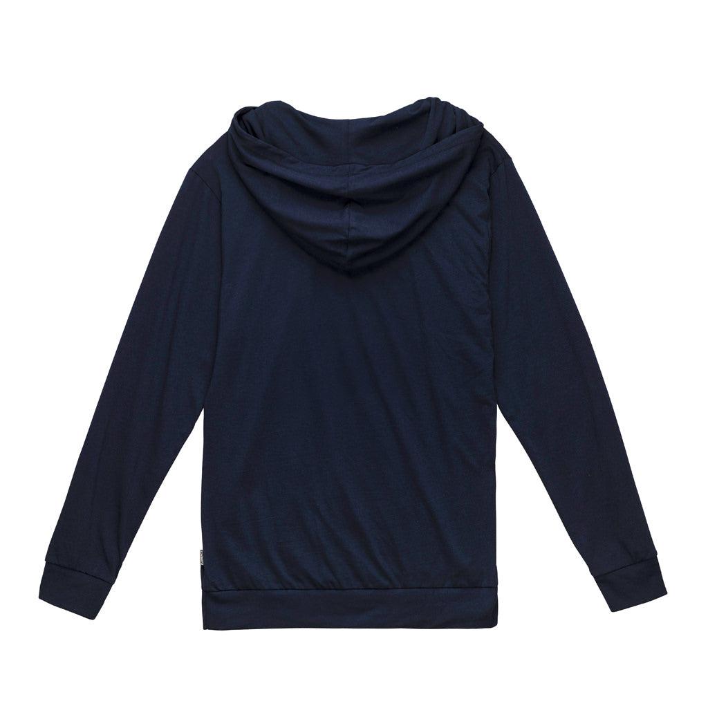 Florence Marine X Burgee Recover Hooded Long Sleeve T-shirt - Navy back