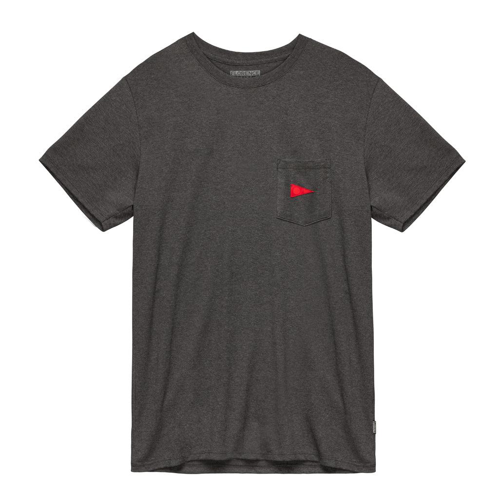Florence Marine X Burgee Recover Pocket T-Shirt - Dark Heather Grey front