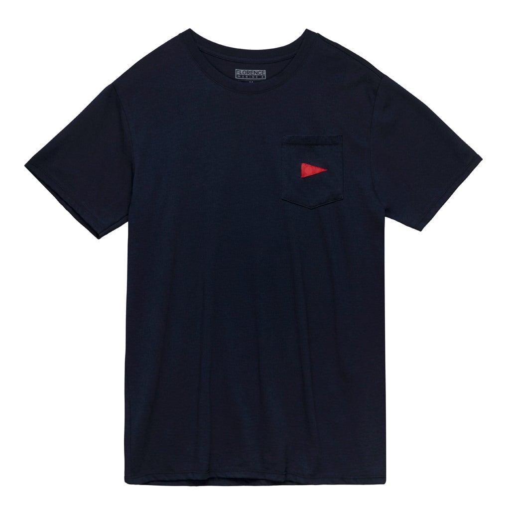 Florence Marine X Burgee Recover Pocket T-Shirt - Navy front