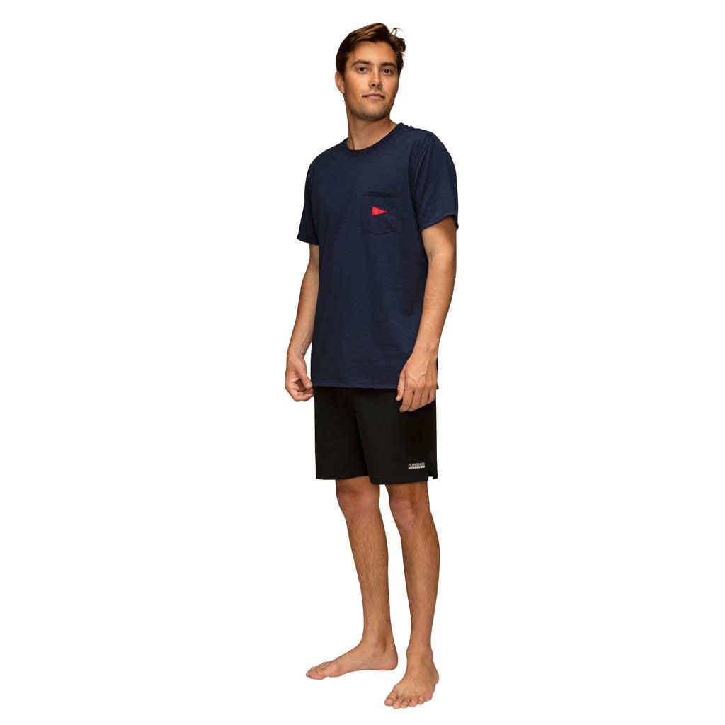 Florence Marine X Burgee Recover Pocket T-Shirt - Navy on model
