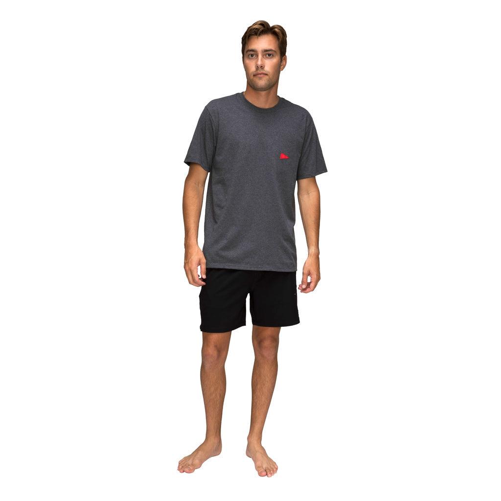 Florence Marine X Burgee Recover T-shirt - Dark Heather Grey on model
