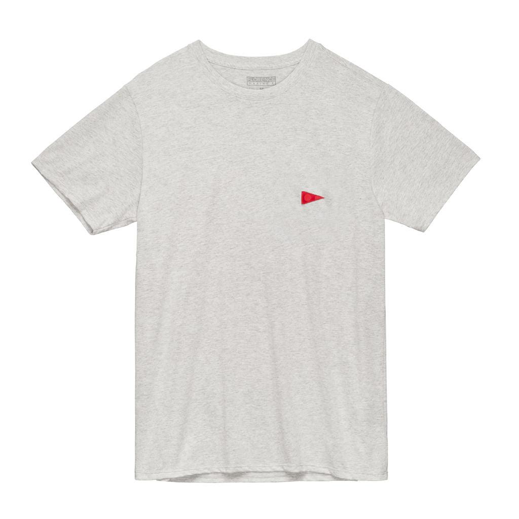 Florence Marine X Burgee Recover T-shirt - Light Heather Grey front